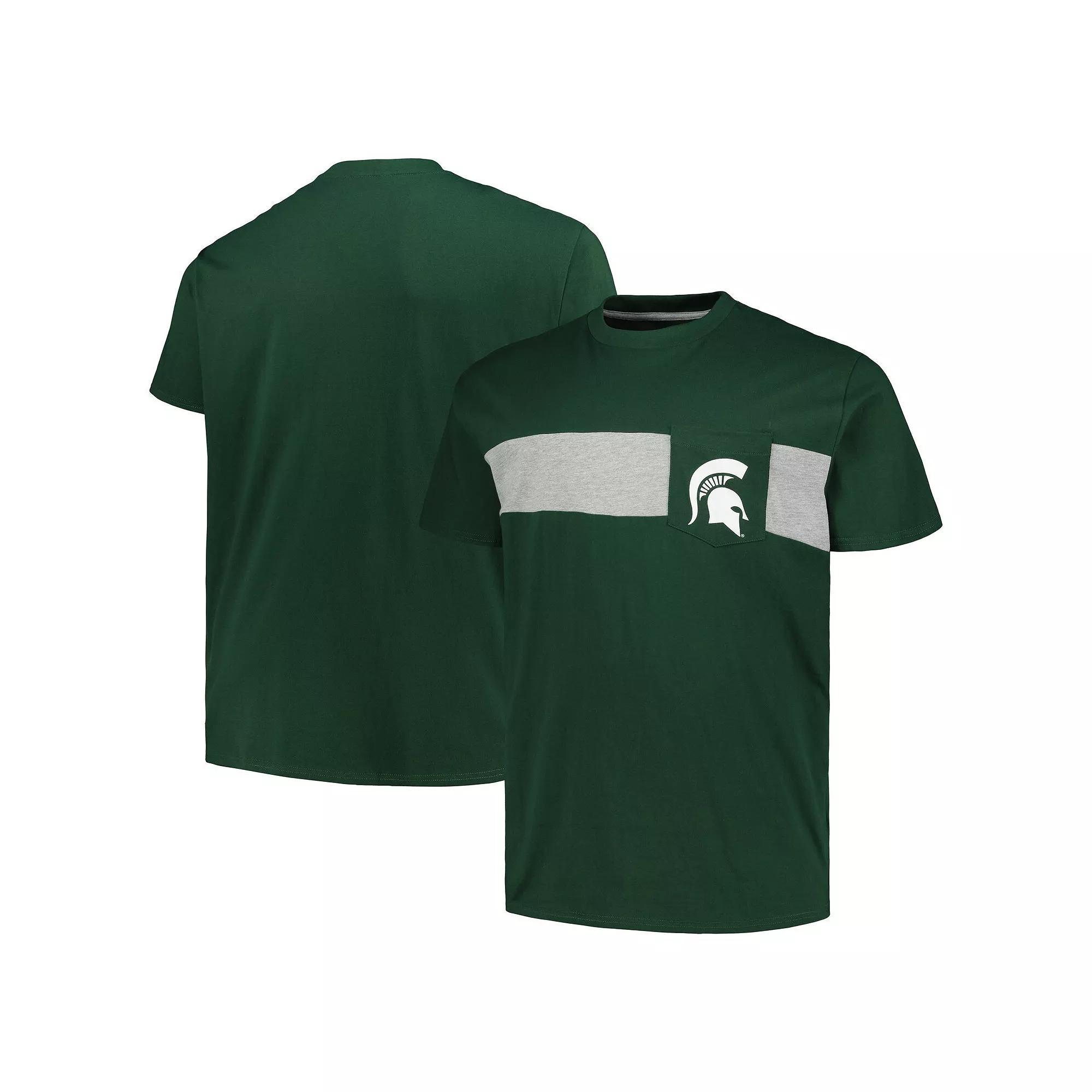 Men's Profile Green Michigan State Spartans Big & Tall Color Stripe T-Shirt, Size: 4XB Product Image