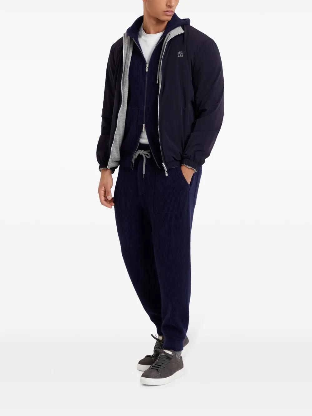 BRUNELLO CUCINELLI Bonded Nylon Reversible Jacket In Blue Product Image
