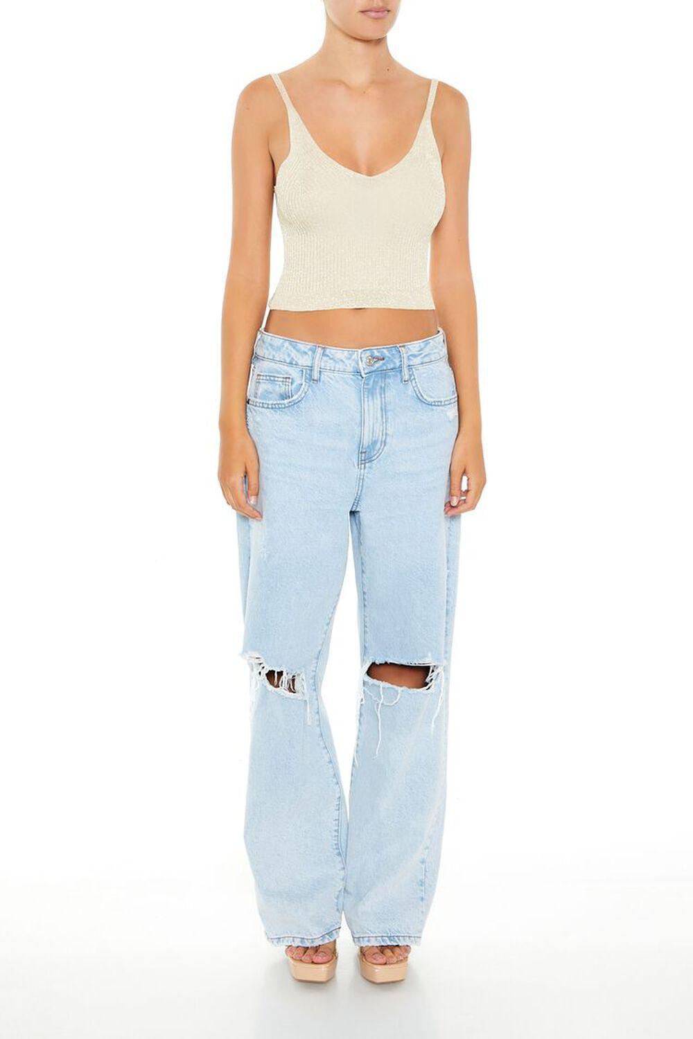 Sweater-Knit Glitter Cami | Forever 21 Product Image