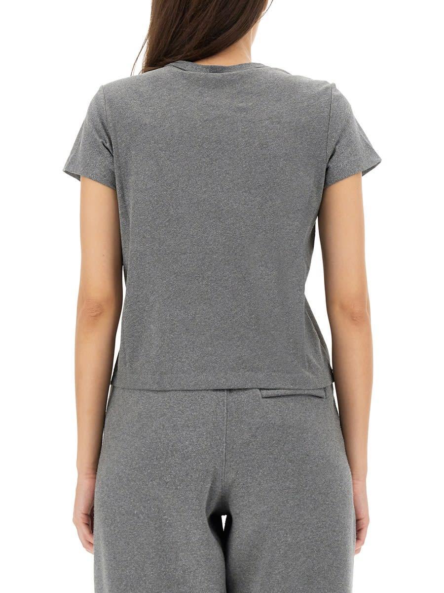 ALEXANDER WANG T T-shirt With Logo In Grey Product Image