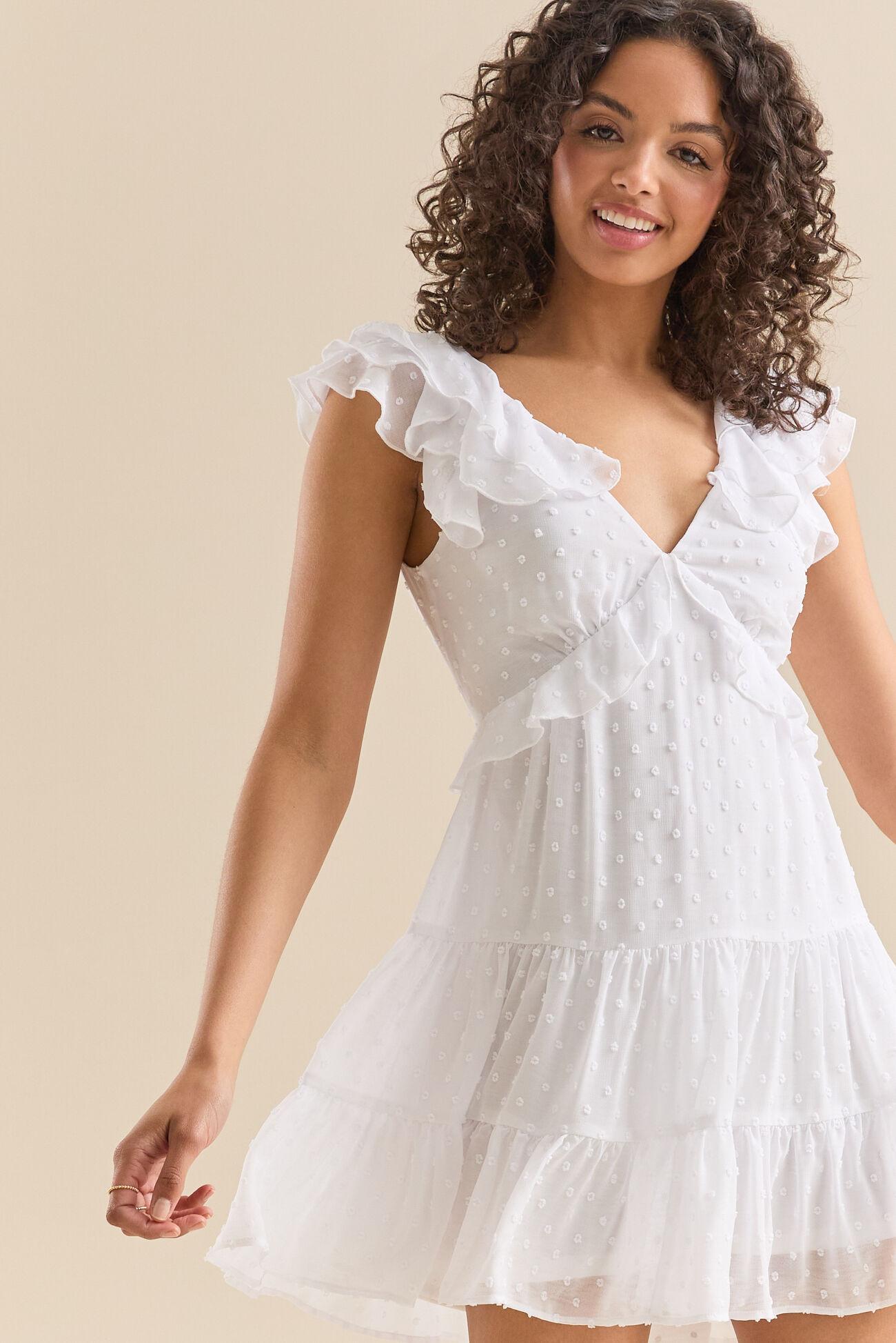 Blakely Clip Dot Mini Dress Product Image