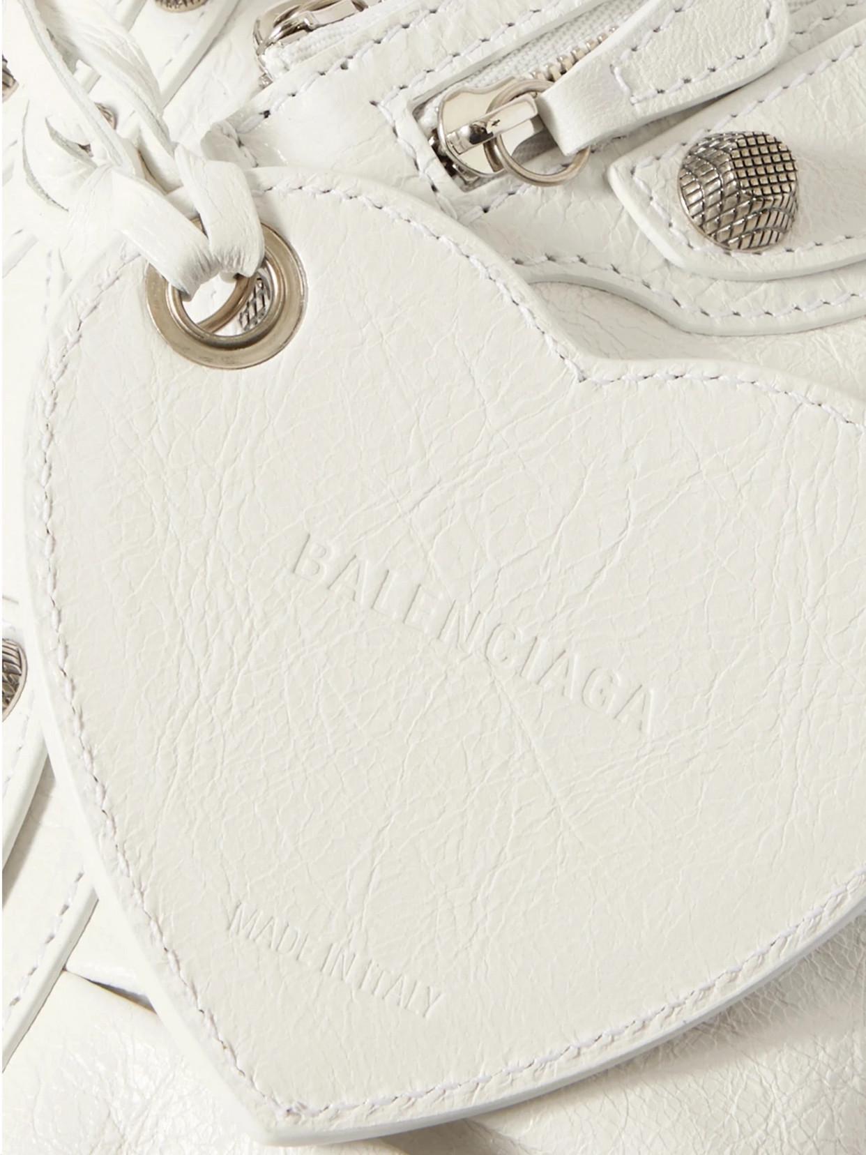 BALENCIAGA Le Cagole Xs Leather Shoulder Bag In Blue Product Image