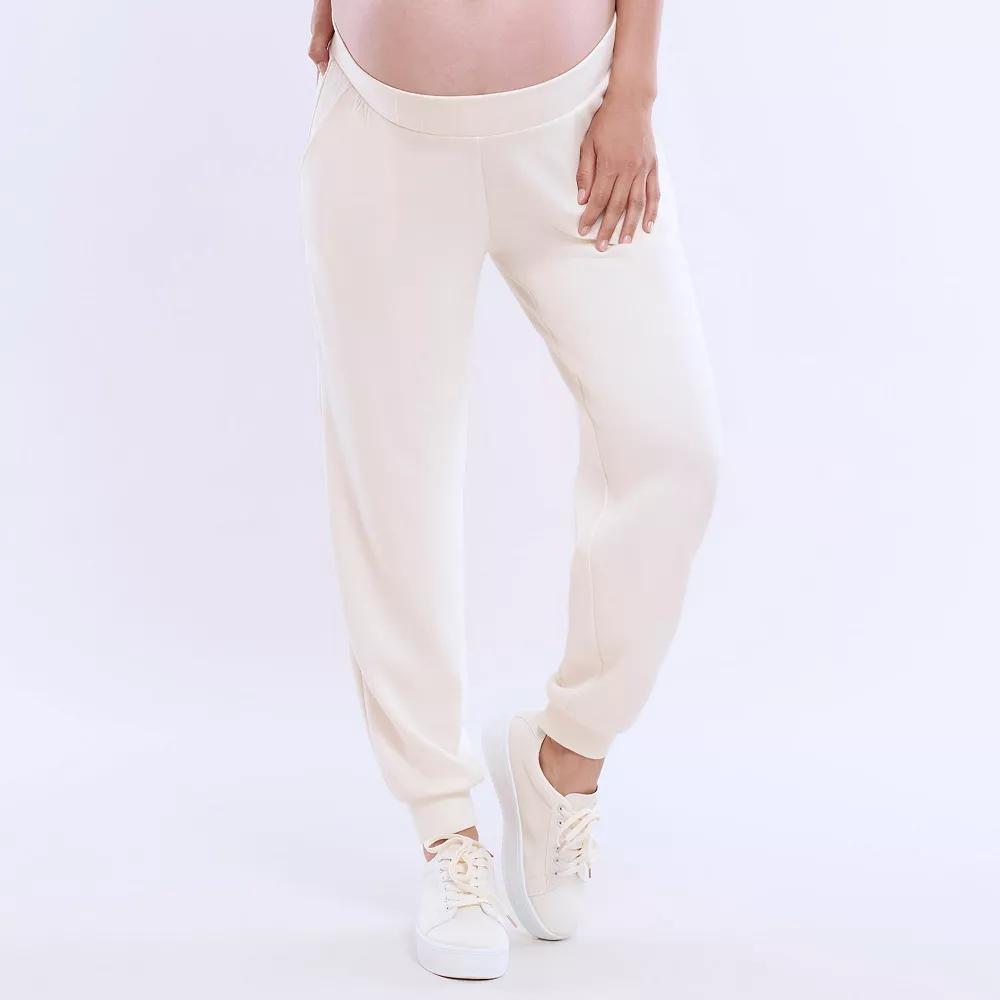 Maternity Motherhood® Cozy Joggers, Women's, Size: Small-Mat, Winter White Product Image