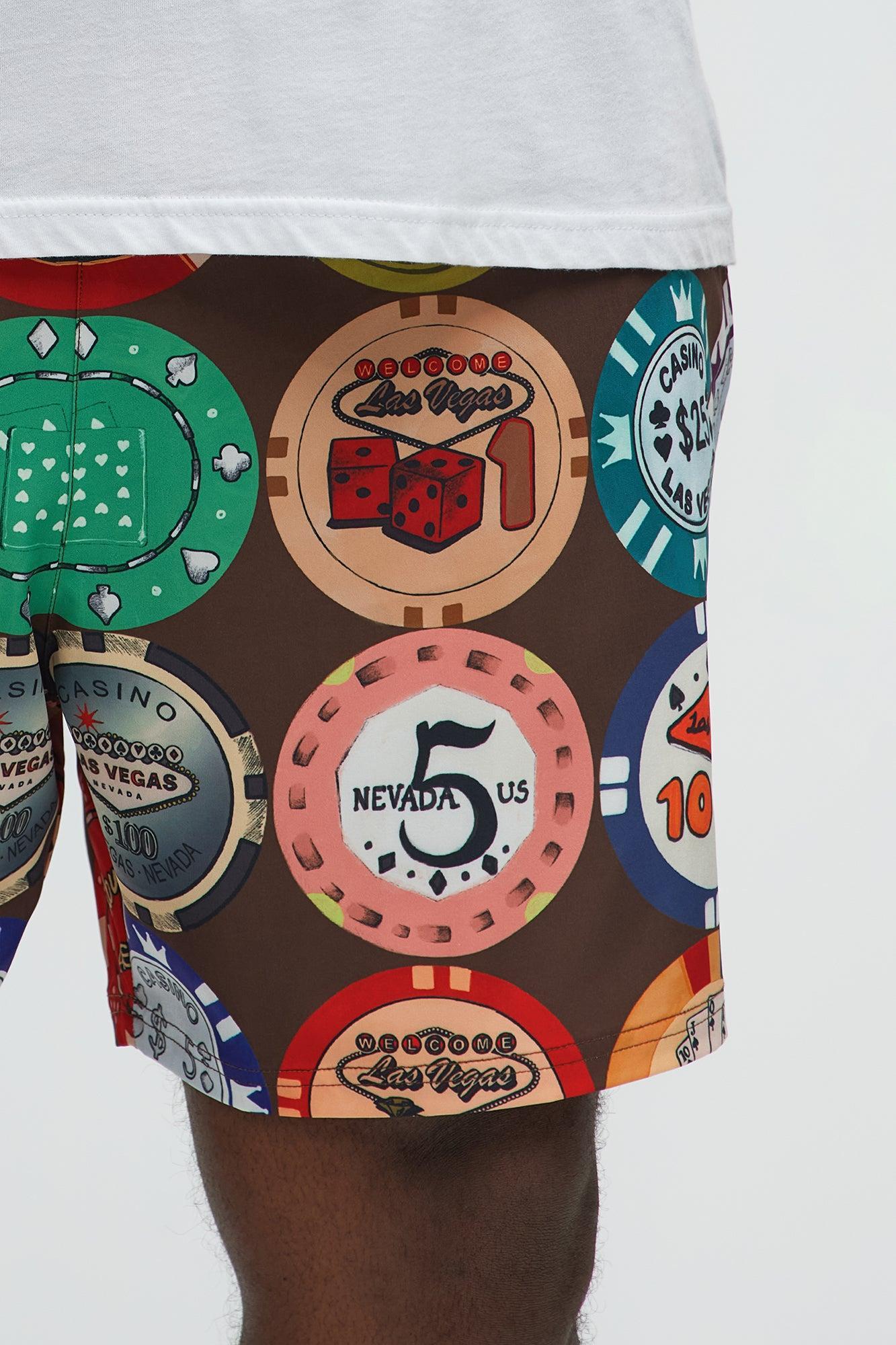 Lucky Hand Swim Mid Trunk - Multi Color Product Image