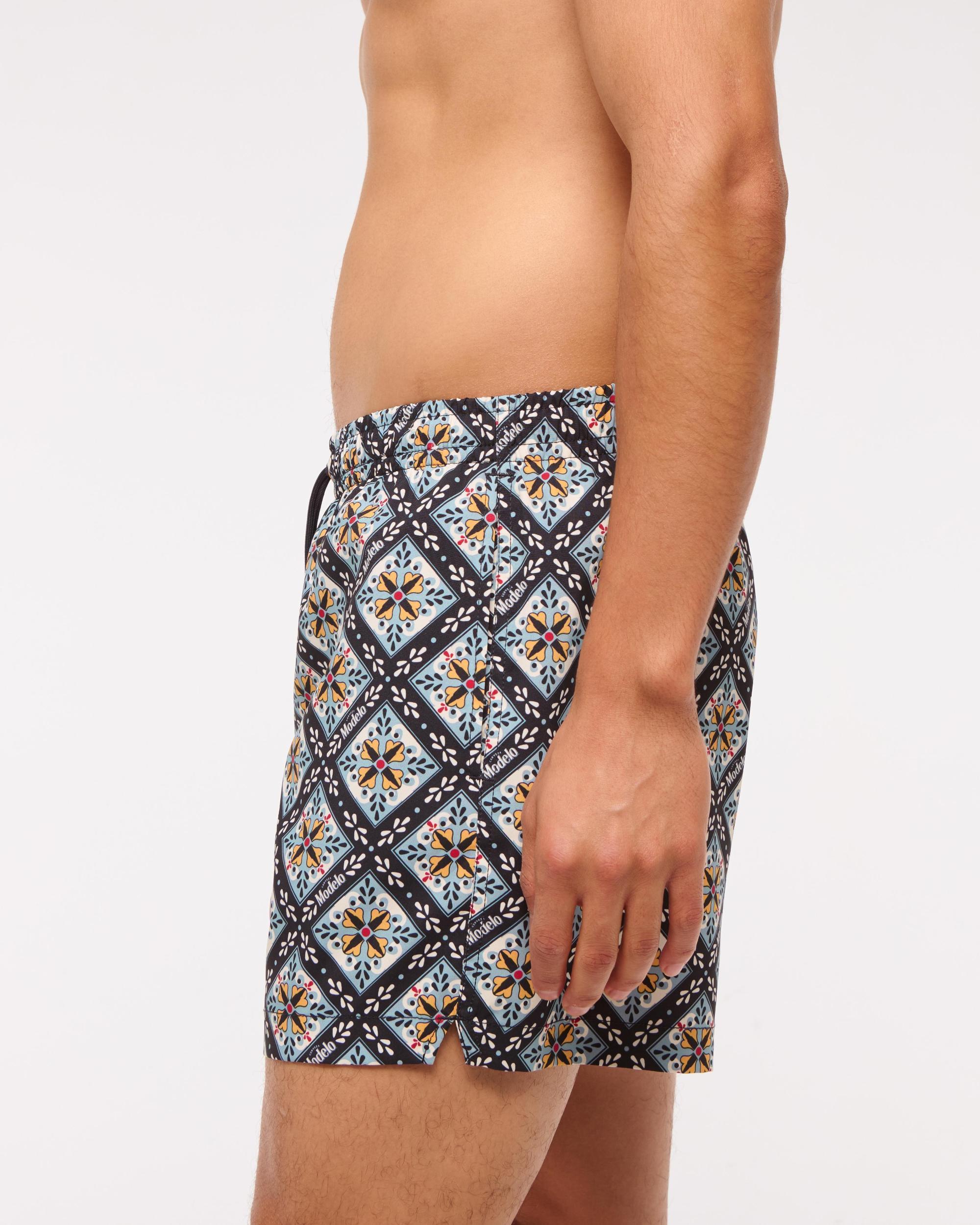 Pull-On Wide Seersucker Swim Trunk Product Image