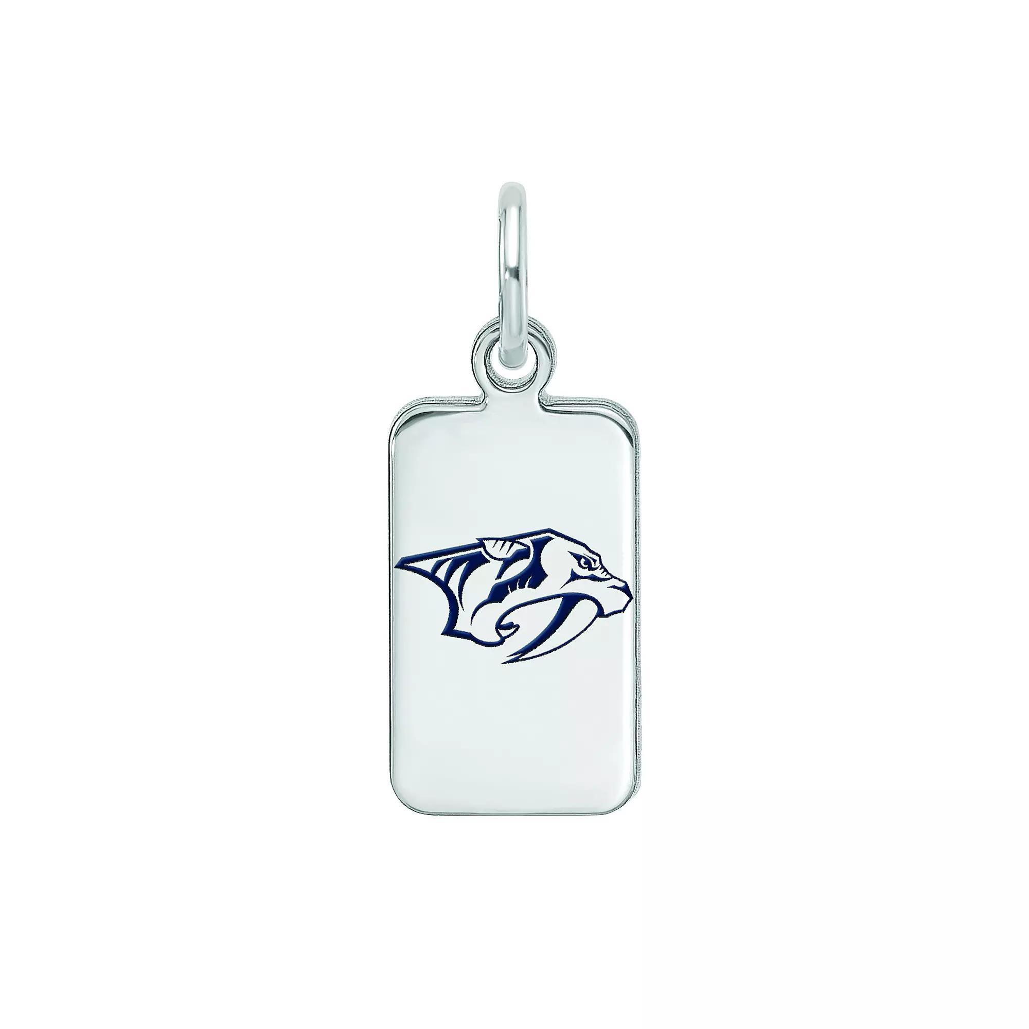LogoArt Sterling Silver Enamel Nashville Predators Tag Pendant, Women's, Size: 15 mm Product Image