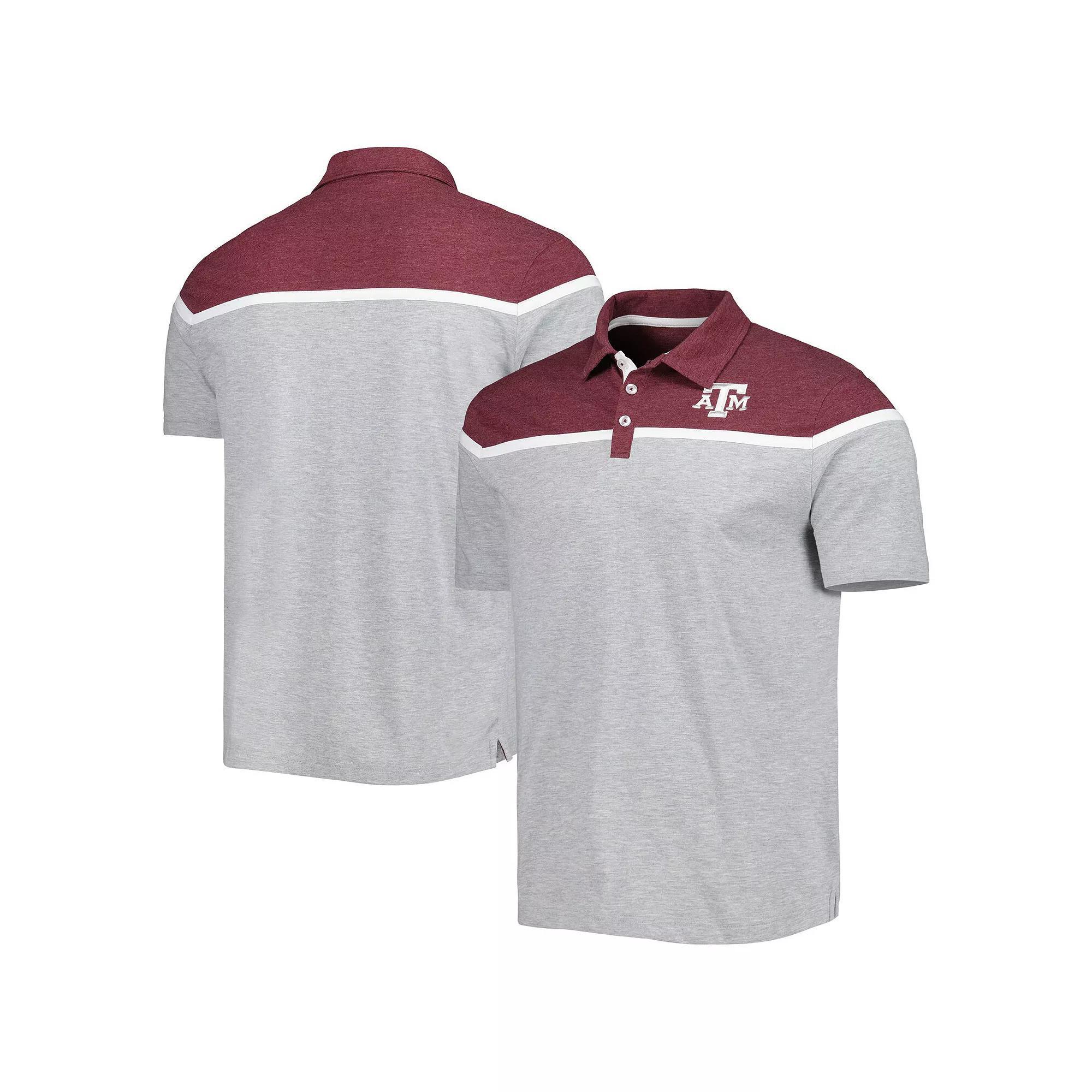 Men's Colosseum Heather Gray Texas A&M Aggies Chamberlain Polo, Size: XL, Grey Product Image
