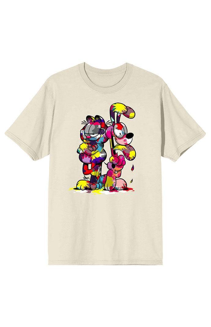 Men's Garfield Odie & Garfield Short Sleeve Graphic T-Shirt, Size: Medium, Off White Product Image