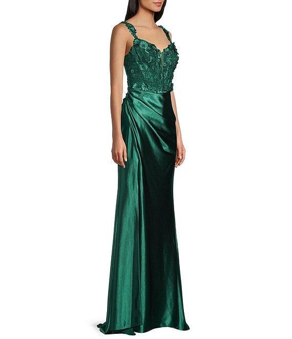 B. Darlin Embellished Sweetheart Neck Wide Strap Dress Product Image