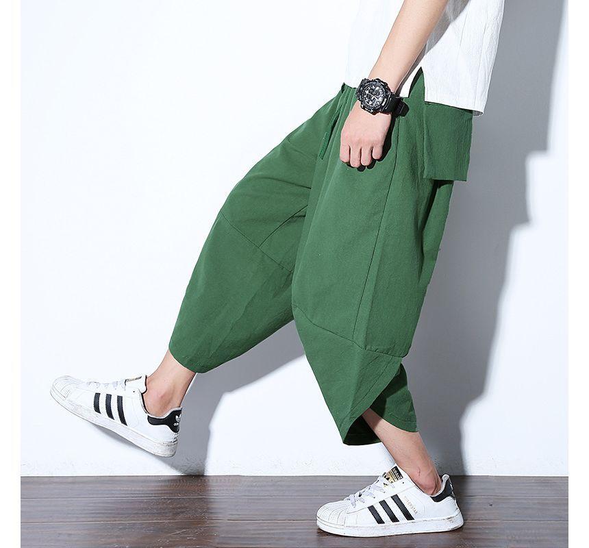 Plain Cropped Harem Pants Product Image