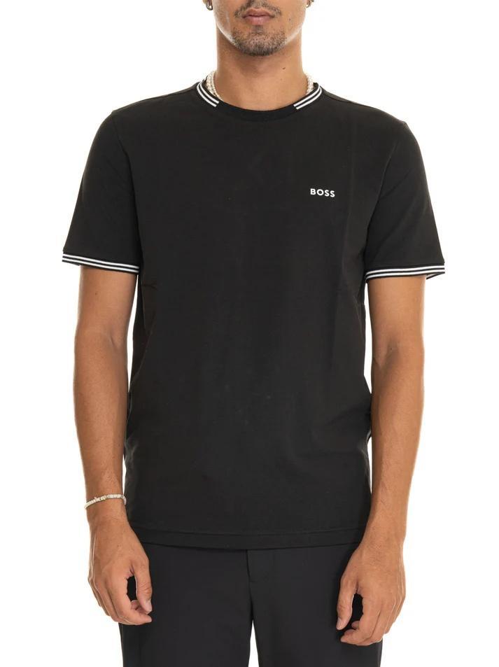 HUGO BOSS Logo-patch Crew Neck T-shirt In Black Product Image