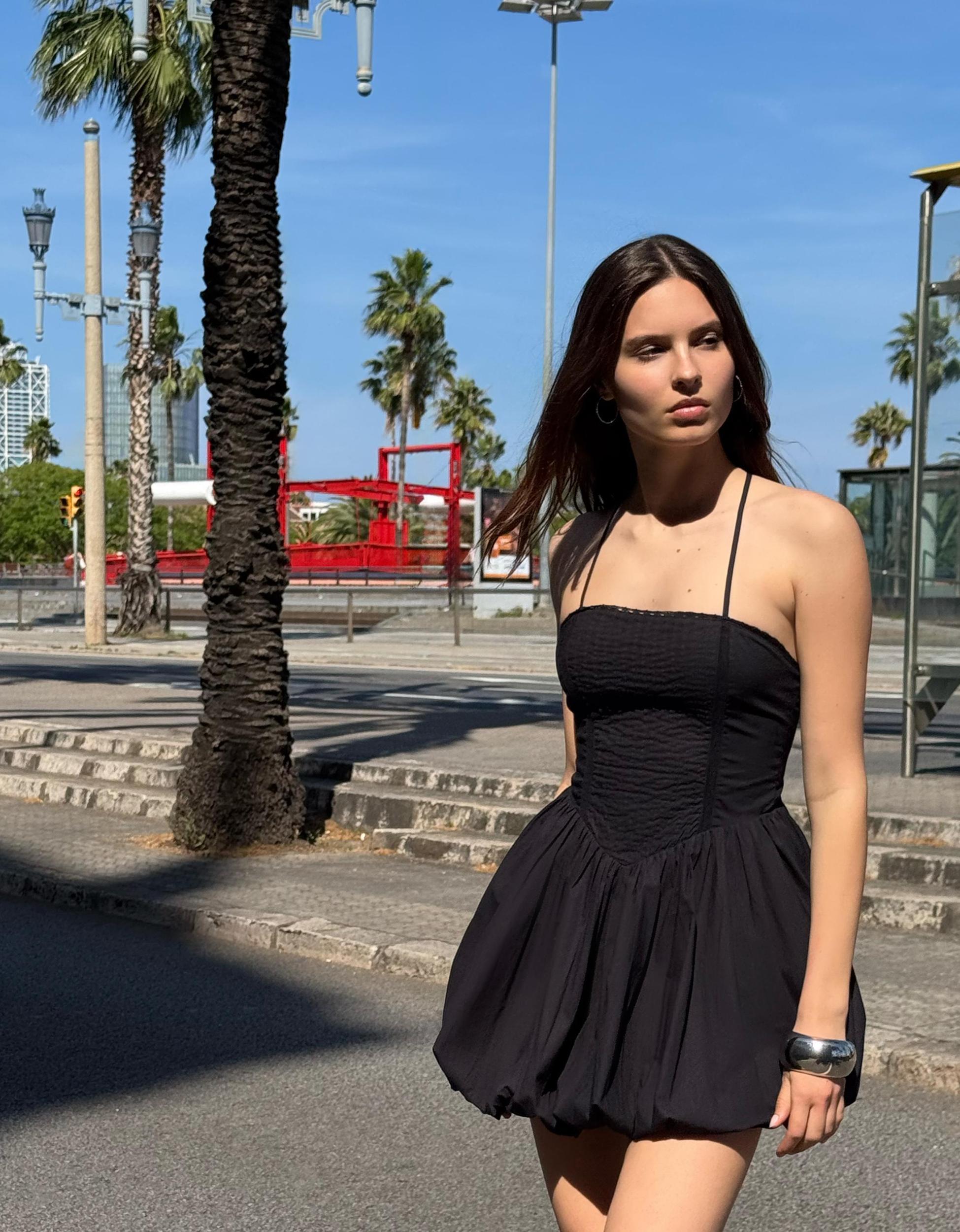 Balloon skirt mini dress Product Image