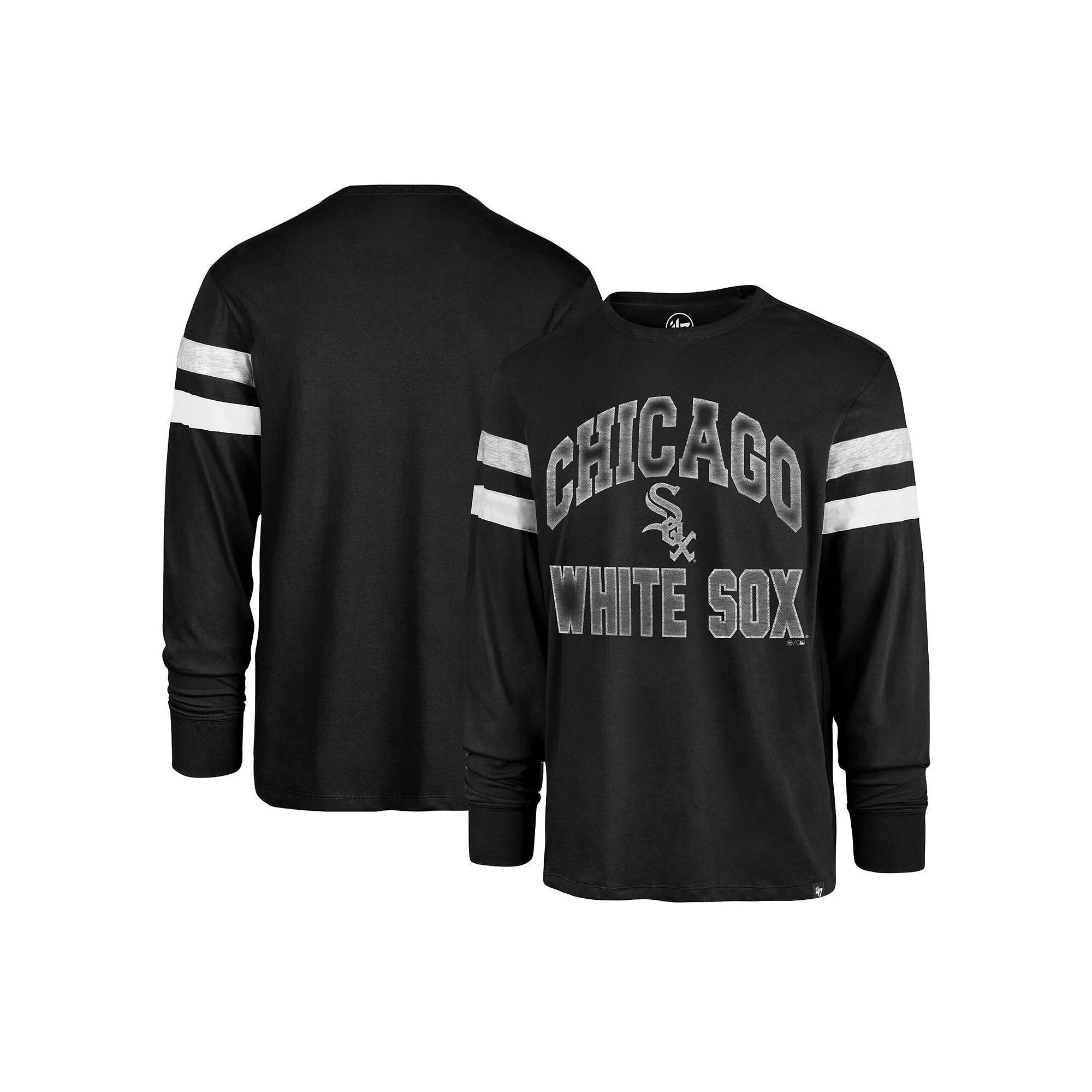 Men's '47 Black Chicago White Sox Irving Long Sleeve T-Shirt, Size: Medium Product Image