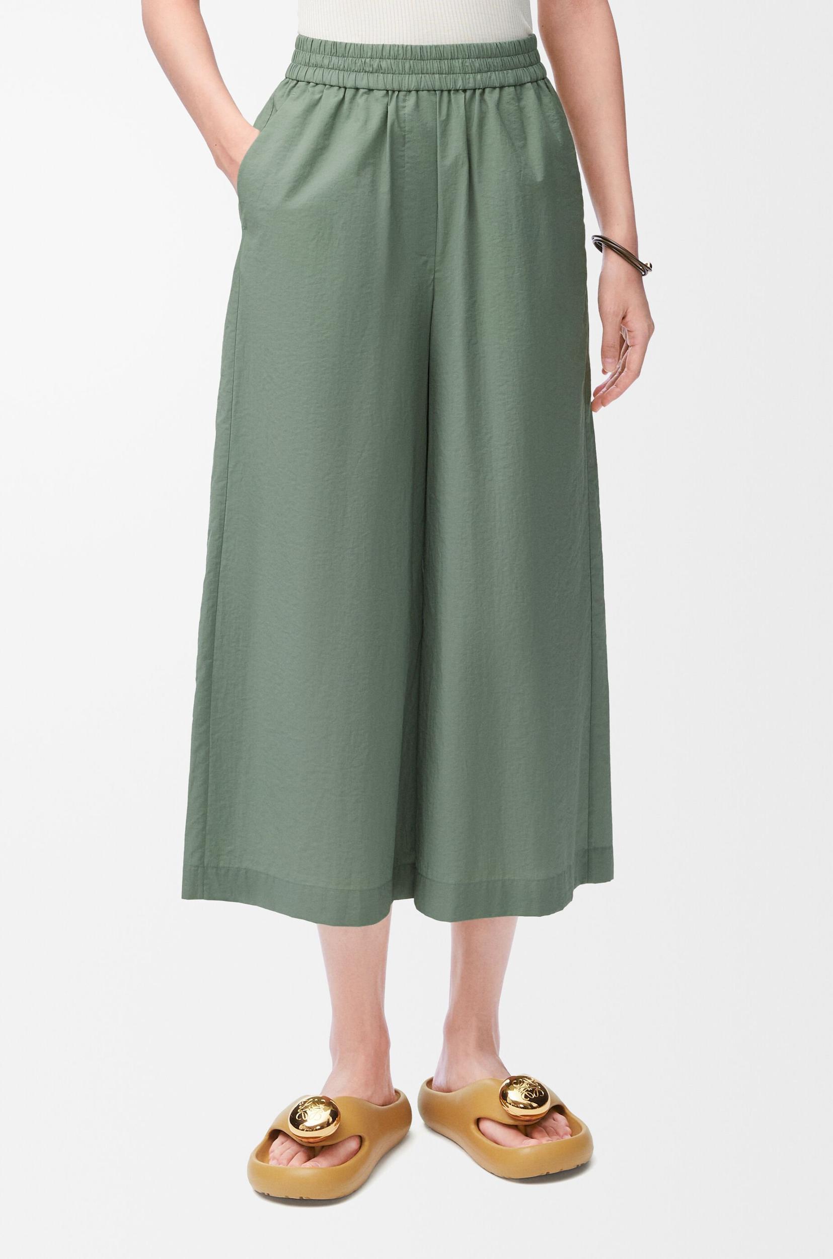 Cropped trousers in cotton blend Product Image