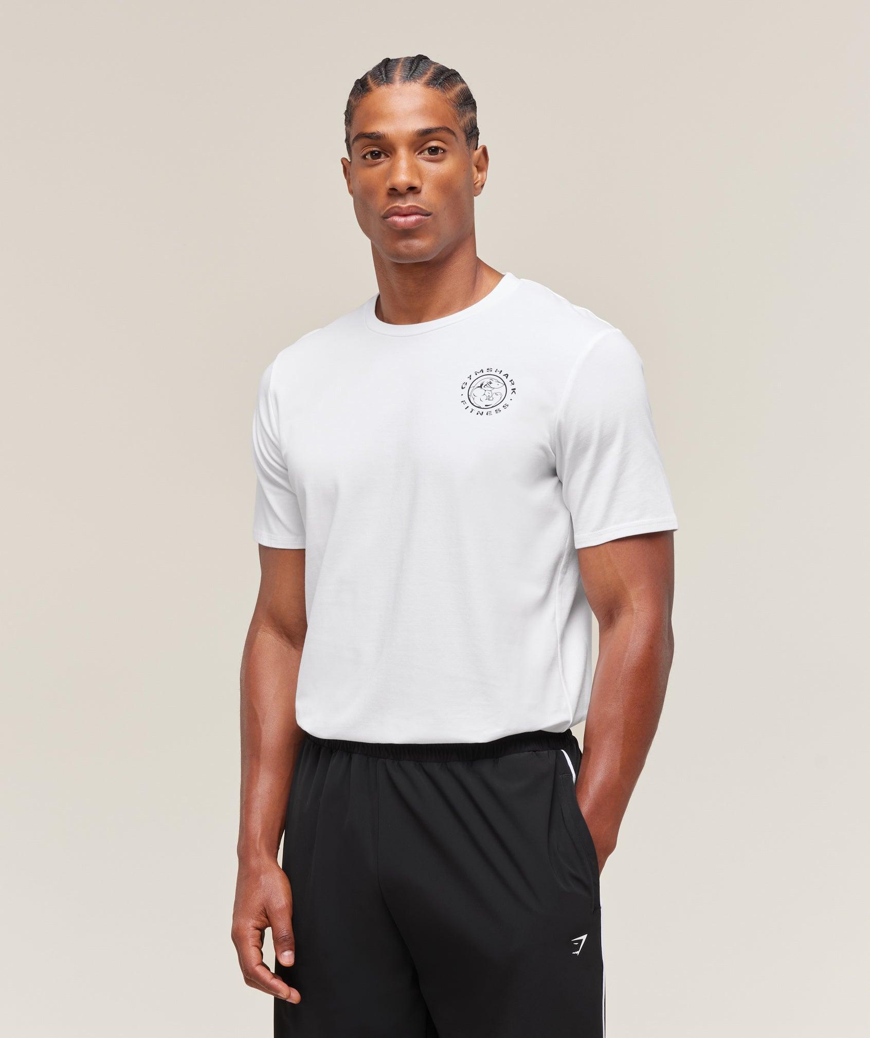Gymshark Legacy T-Shirt - White Male Product Image