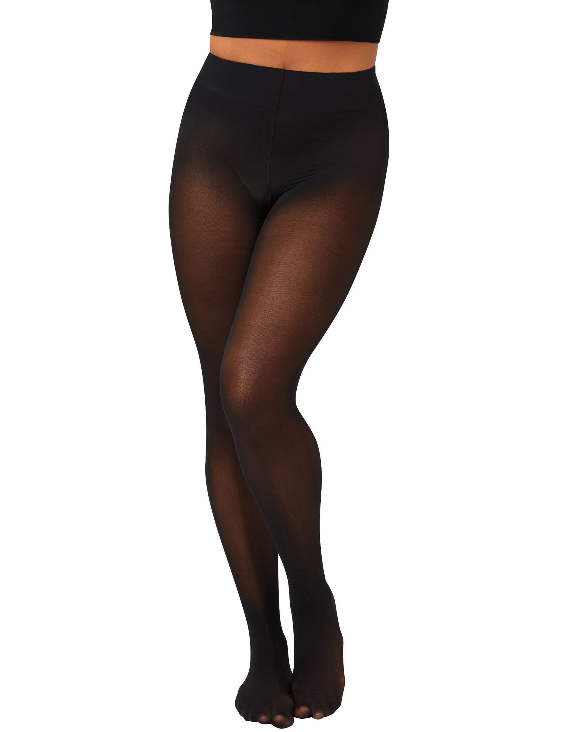 Hanes® Ecosmart Opaque Tights HG0004, Women's, Size: XXL, Black Product Image