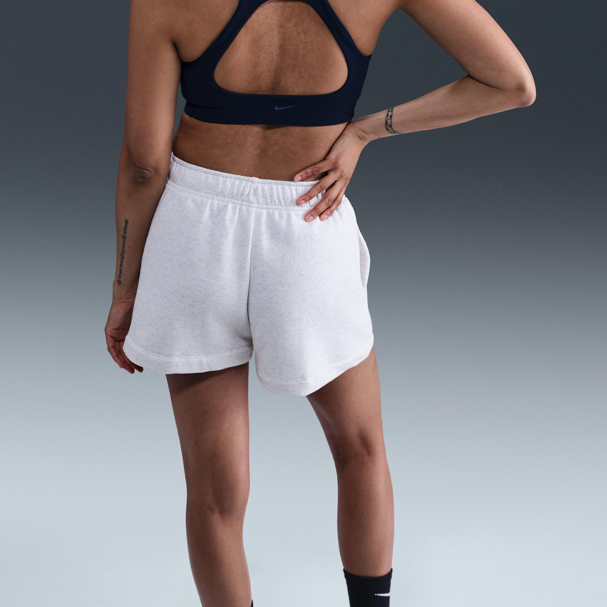 Women's Nike Sportswear Club Fleece Midrise Shorts, Size: XL, Birch Grey Product Image