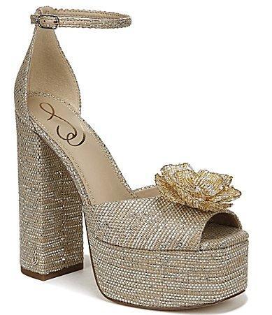 Sam Edelman Womens Kori Flora High Heel Platform Sandals Product Image