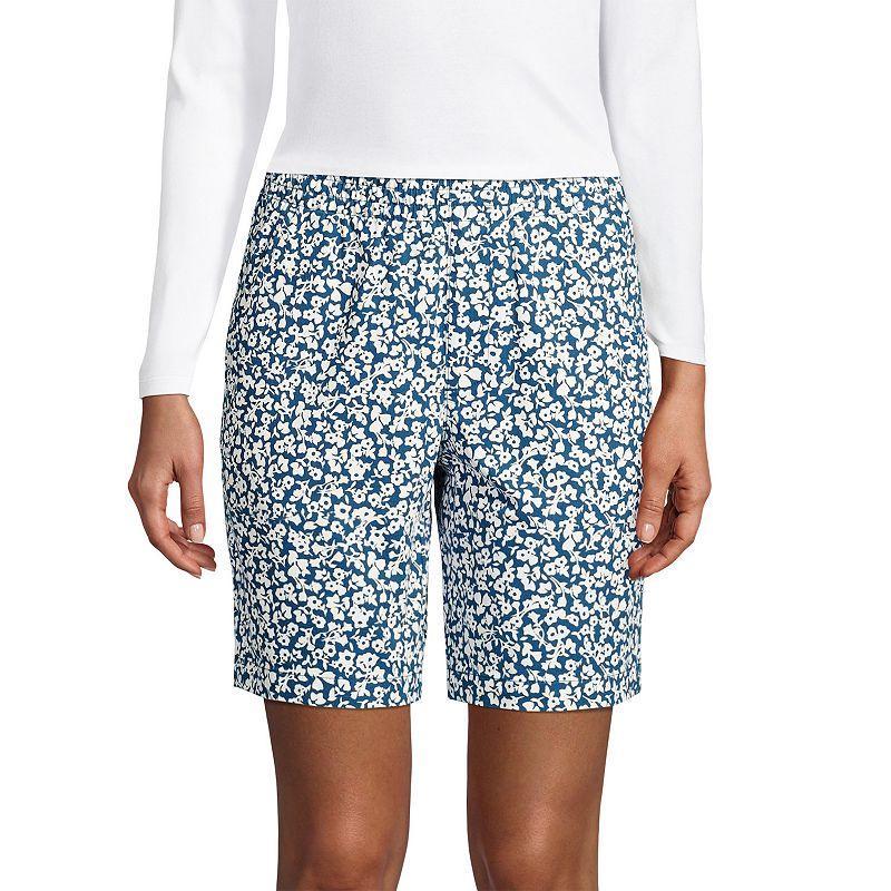 Women's Lands' End Pull-On Chino Bermuda Shorts, Size: 8, White Beach Scenic Product Image