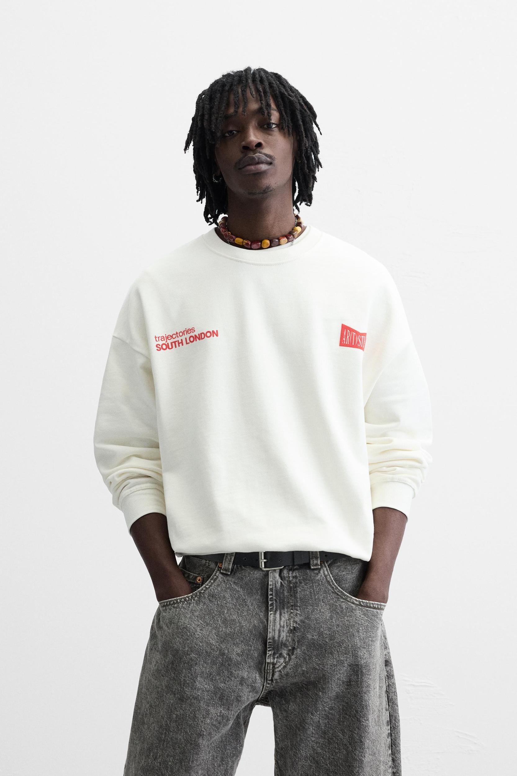CONTRAST PRINT SWEATSHIRT Product Image