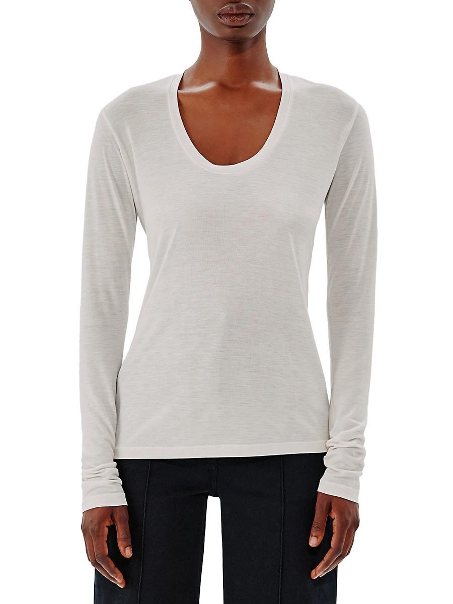 Womens Narrow Scoopneck Blouse Product Image