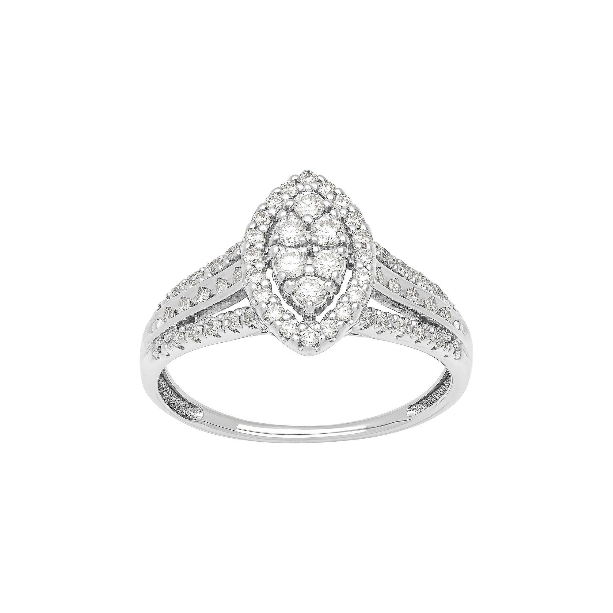 Love Always Sterling Silver 1/2 Carat T.W. Lab-Grown Diamond Engagement Ring, Women's, Size: 7 Product Image