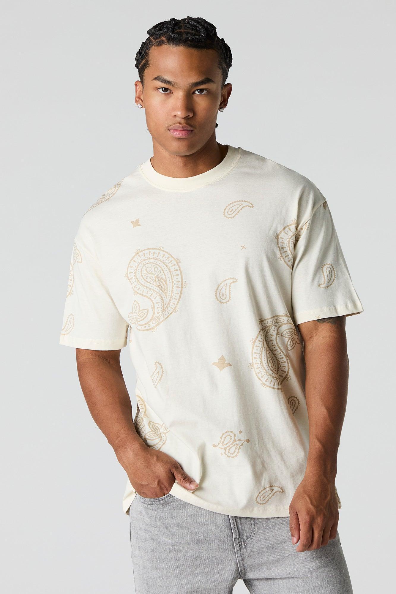 Paisley Print T-Shirt Male Product Image