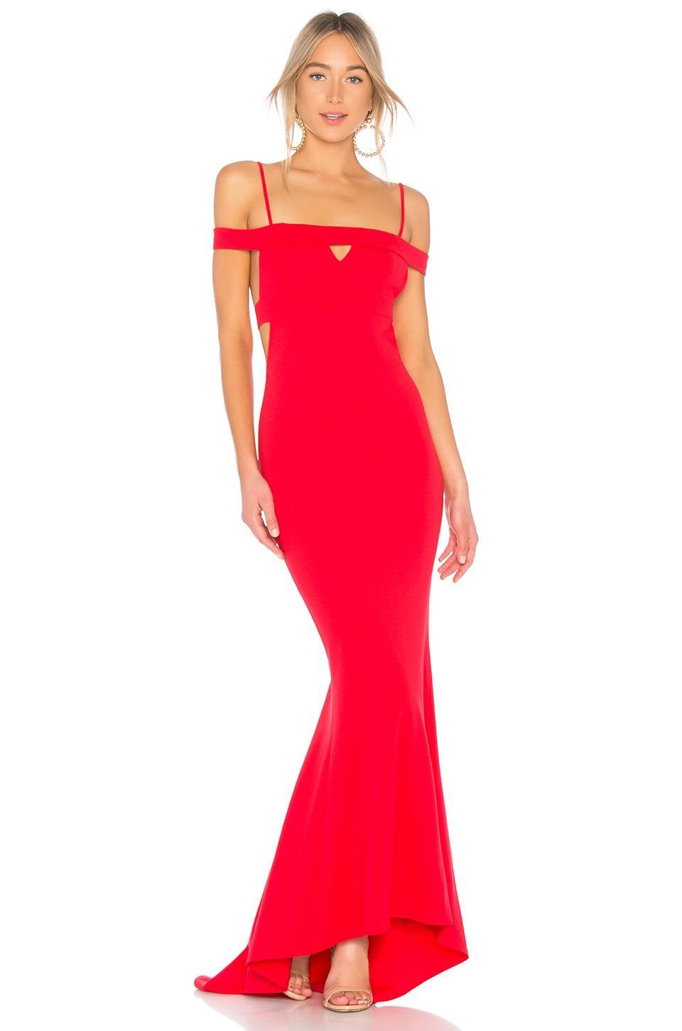 Lovers and Friends Cece Gown in Red Rose Product Image