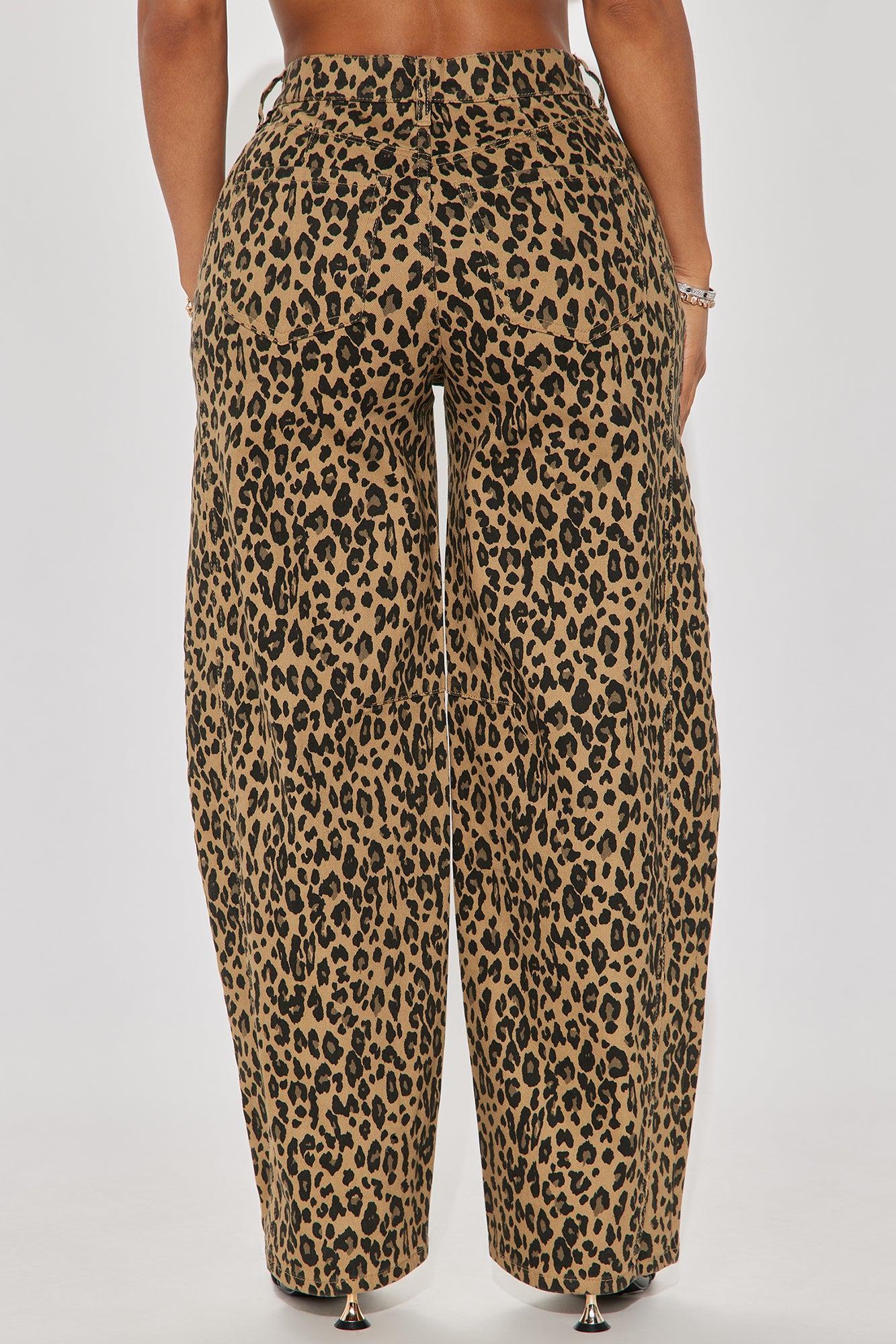Wildest Dream Barrel Leg Jeans - Brown/combo Product Image
