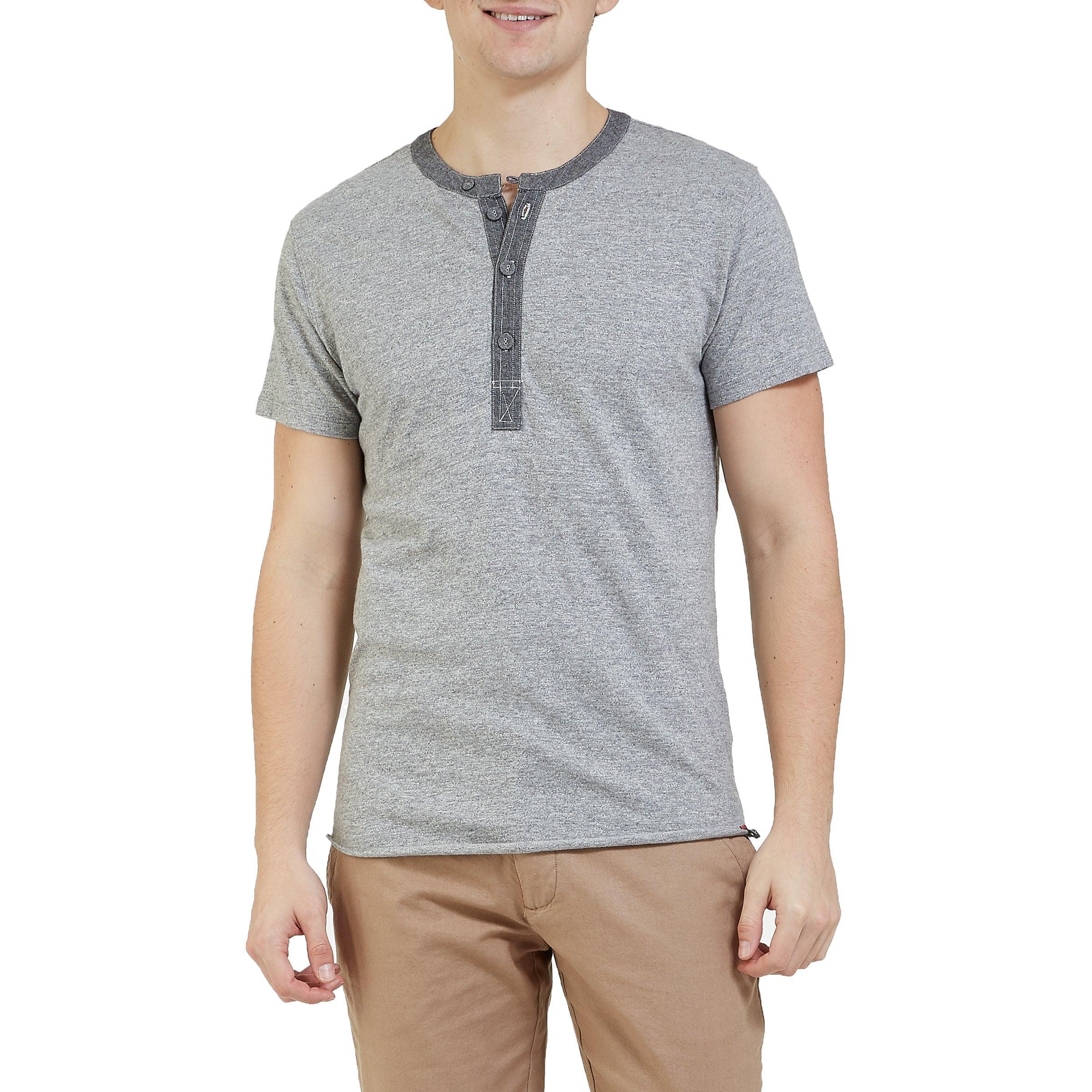 Todd Slub Henley Short Sleeve - Gray Heather (Final Sale)* Product Image