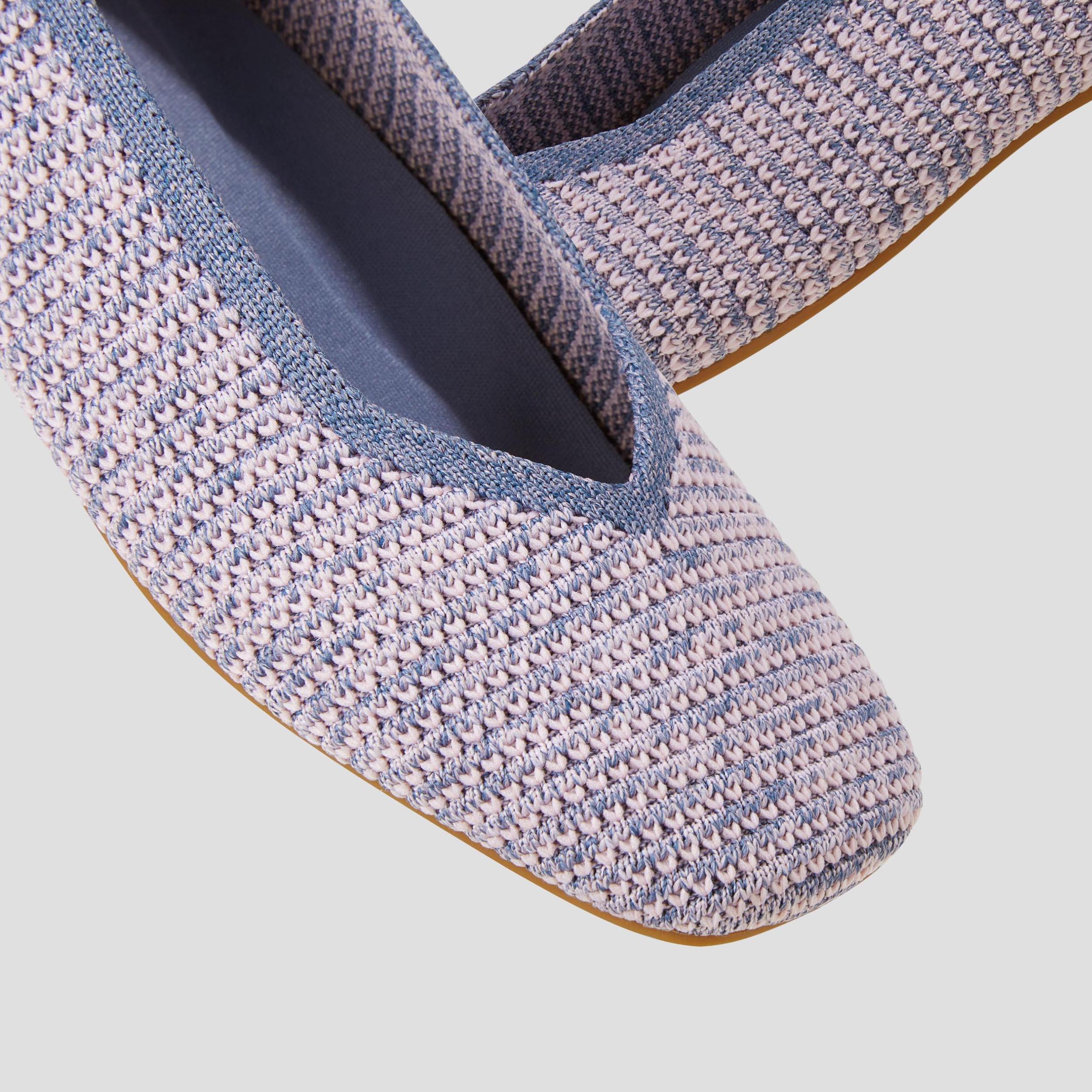 Square-Toe V-Cut Flats (Margot 2.0) Product Image
