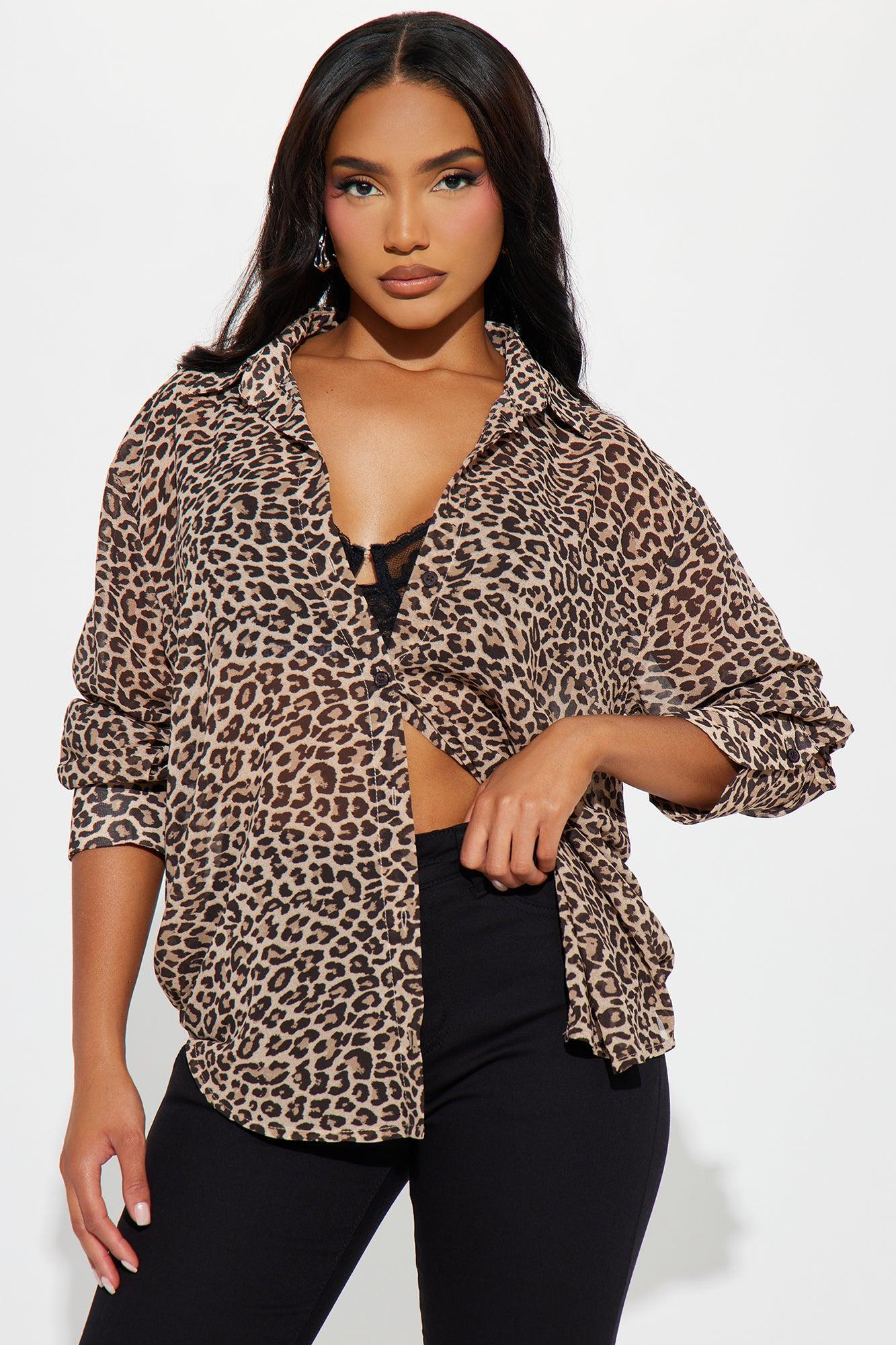 On Trend Leopard Shirt - Brown/combo Product Image