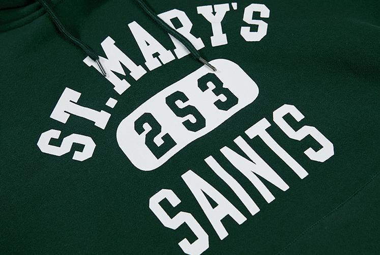 RT No. 3079 GREEN LETTERED HOODIE Product Image
