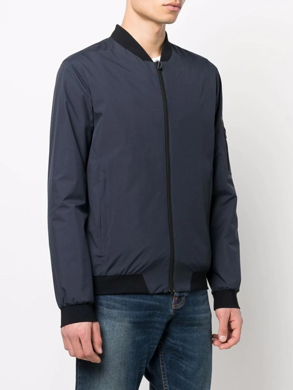 HERNO Zip-pocket Bomber Jacket In Blue Product Image