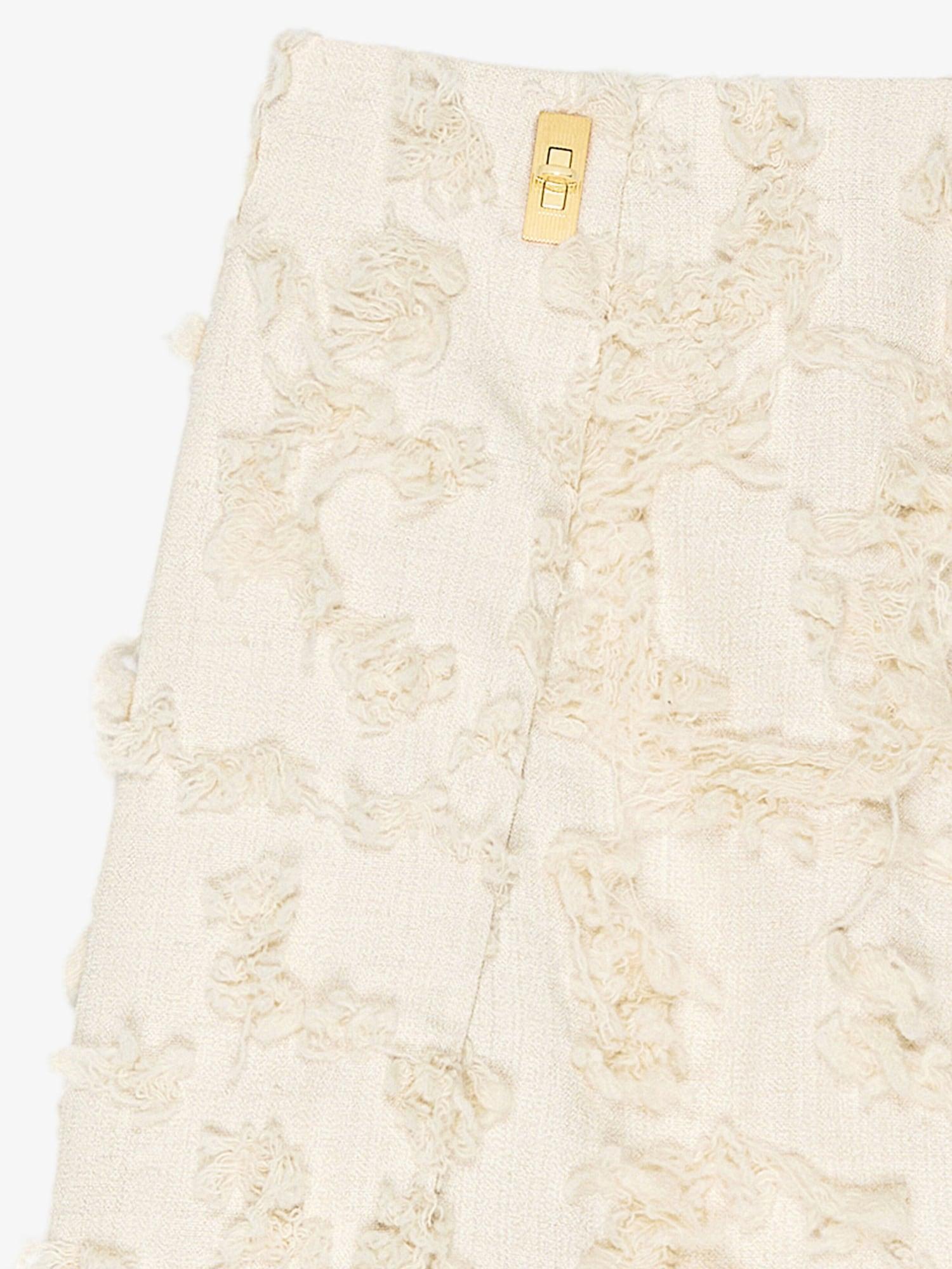 Skirt in floral cut thread fabric Product Image