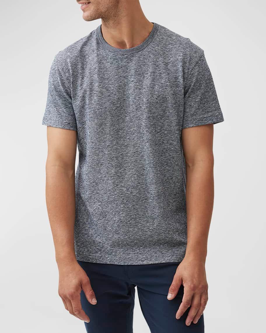 Mens Linen-Blend Crewneck T-Shirt Product Image