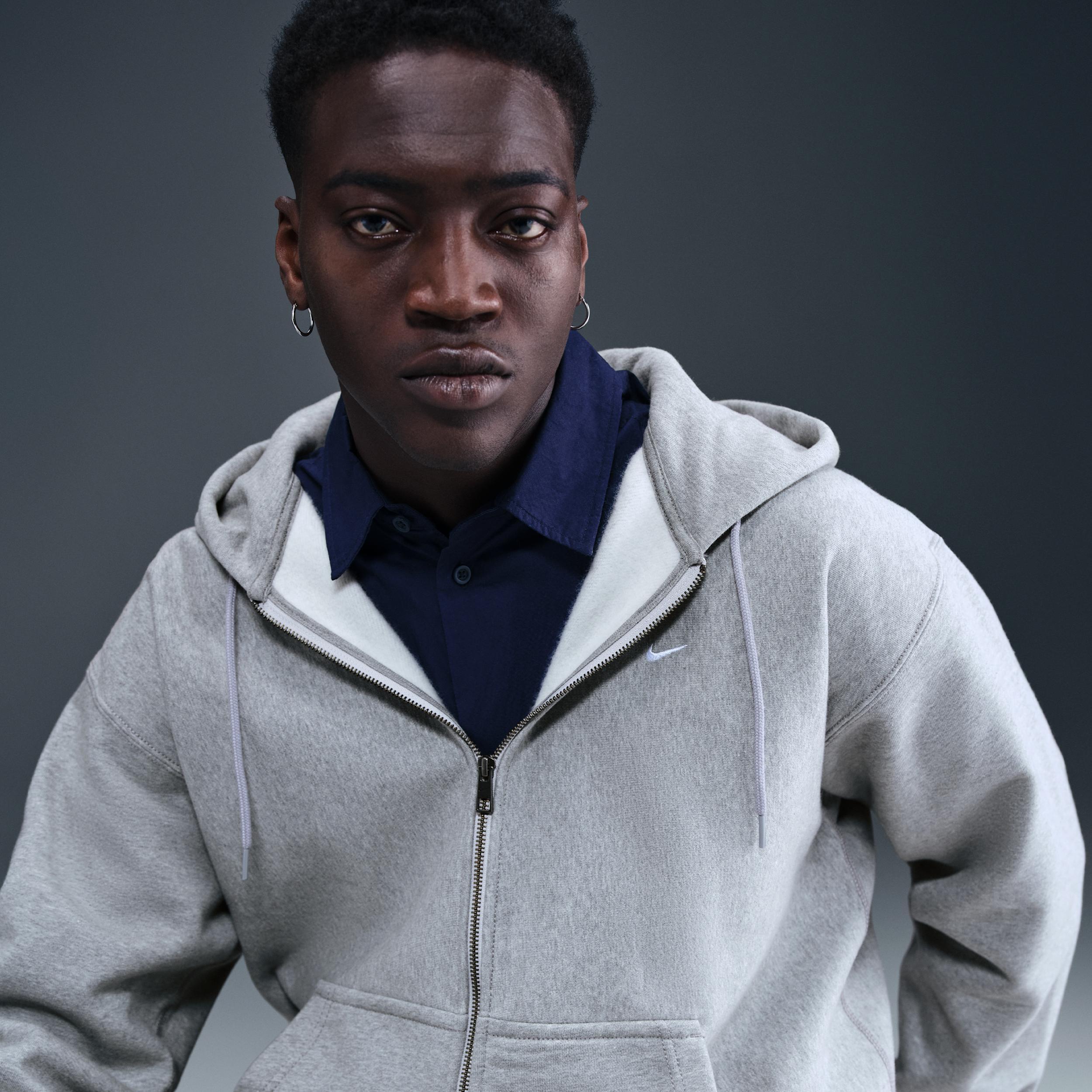 Nike Men's Solo Swoosh Full-Zip Fleece Hoodie Product Image