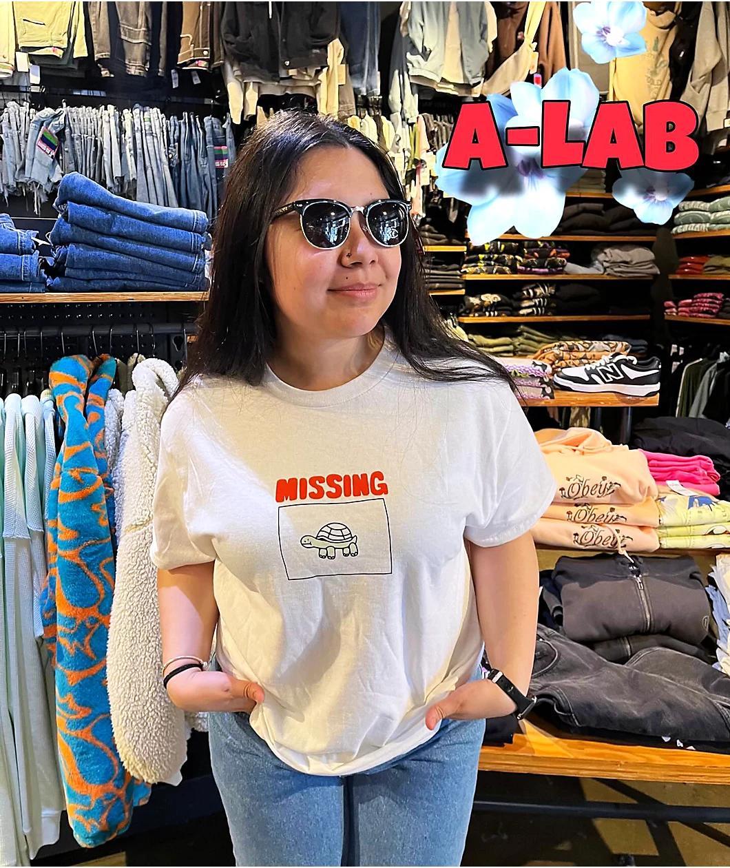 A.LAB Jerry Turtle White T-Shirt Product Image