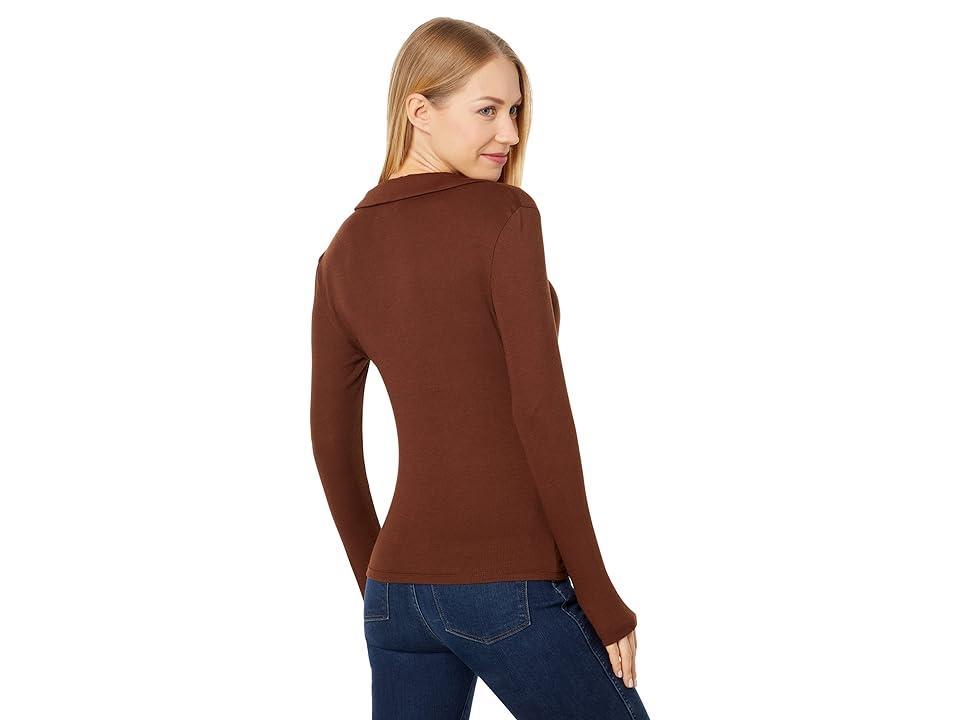 Madewell Red Bull Ruched Polo Cardigan (Soft ) Women's Clothing Product Image