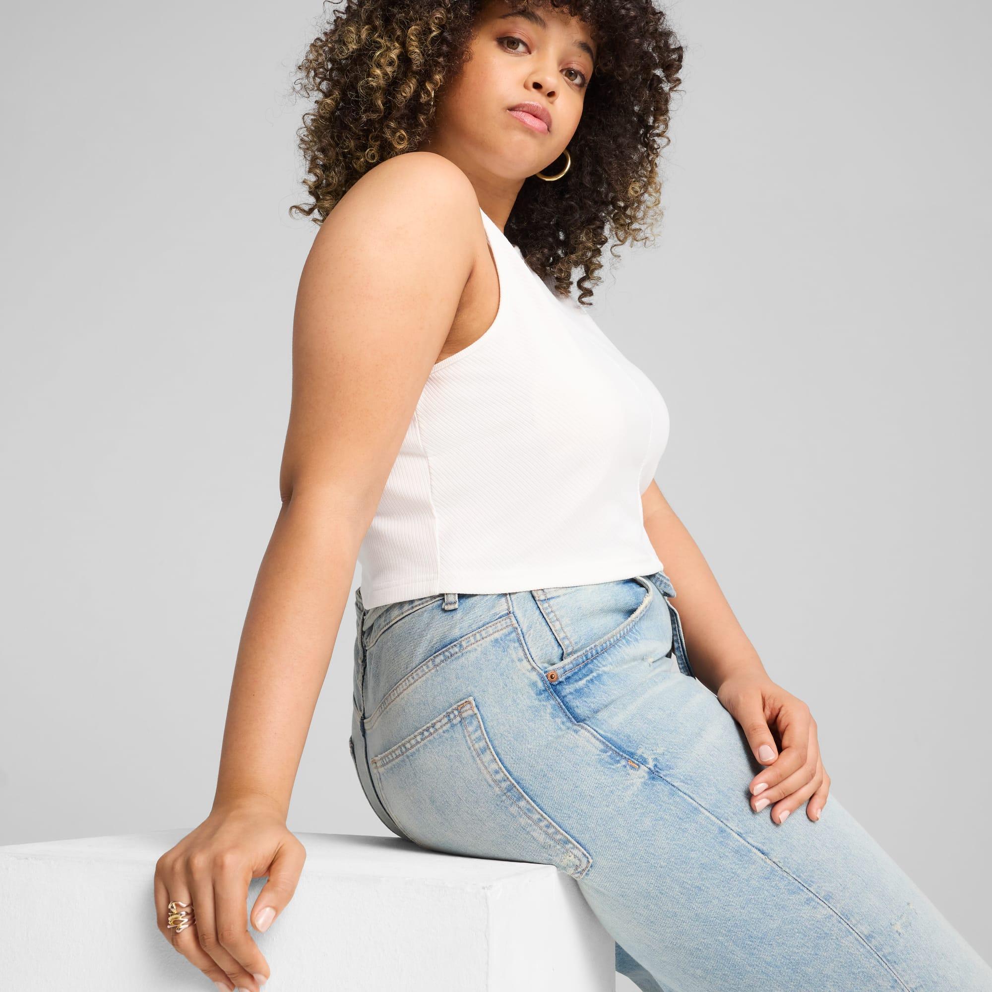 PUMA Wardrobe Essentials Women's Ribbed Crop Top Product Image