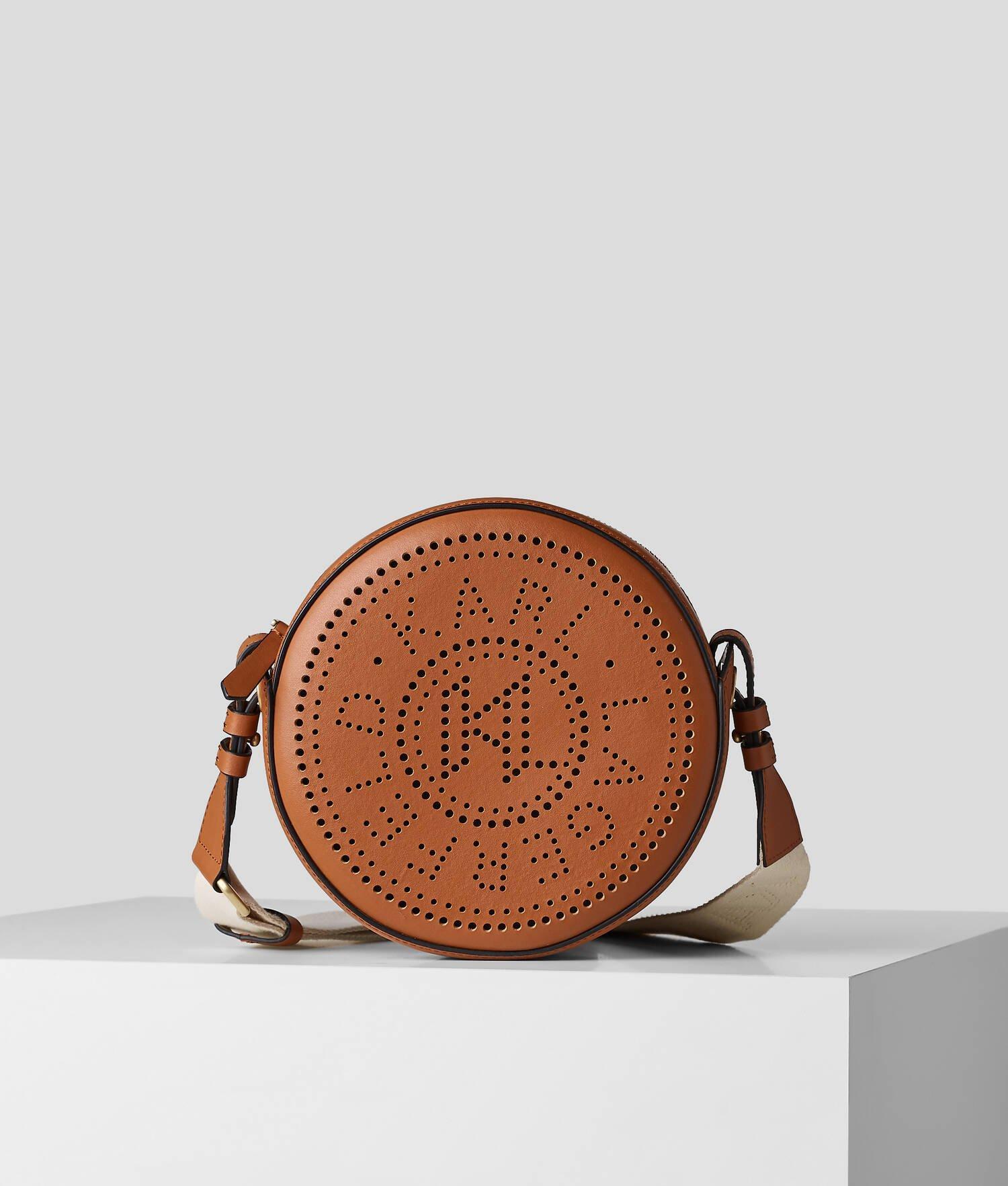 K/CIRCLE ROUND PERFORATED LOGO CROSSBODY BAG Product Image