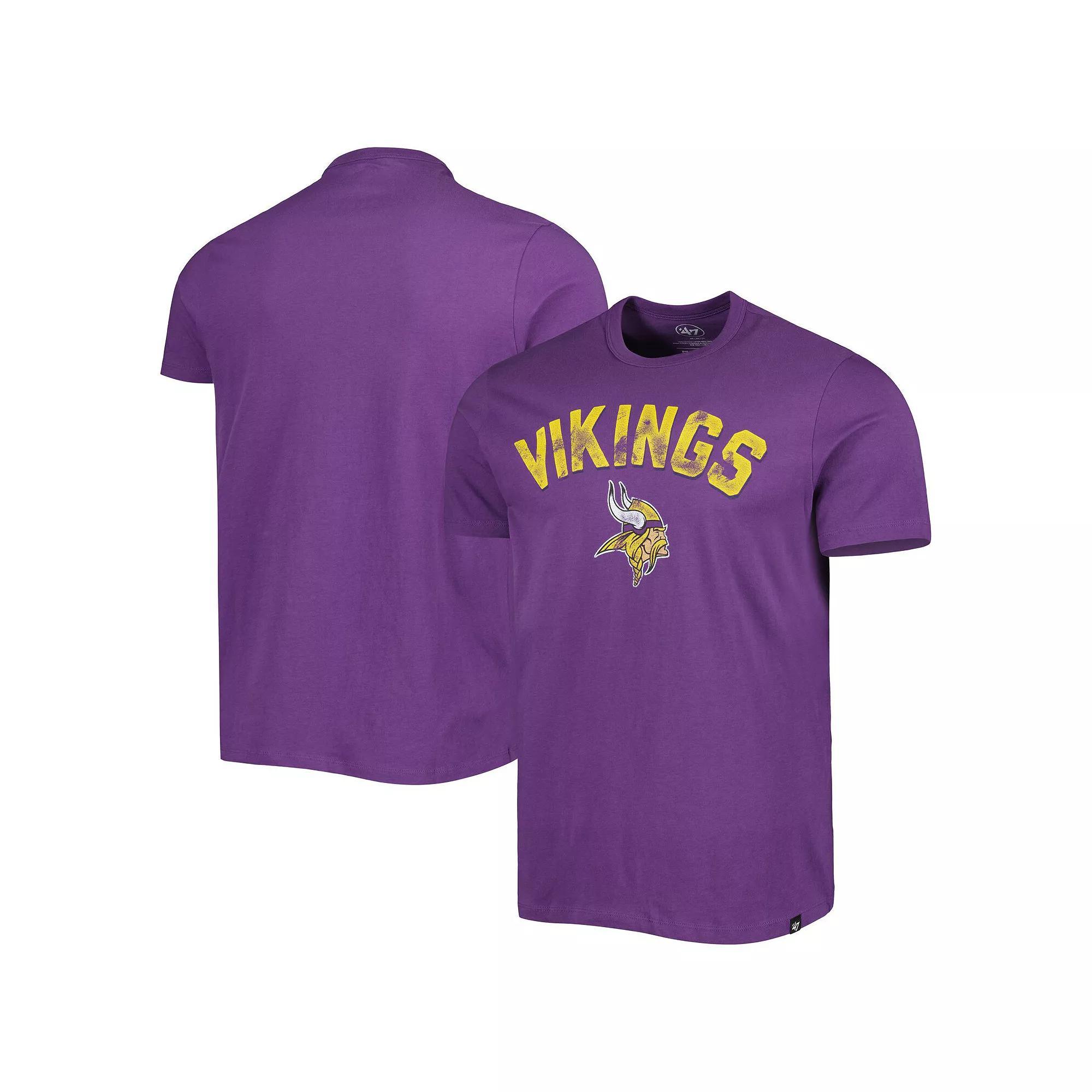 Men's '47 Purple Minnesota Vikings All Arch Franklin T-Shirt, Size: Medium Product Image