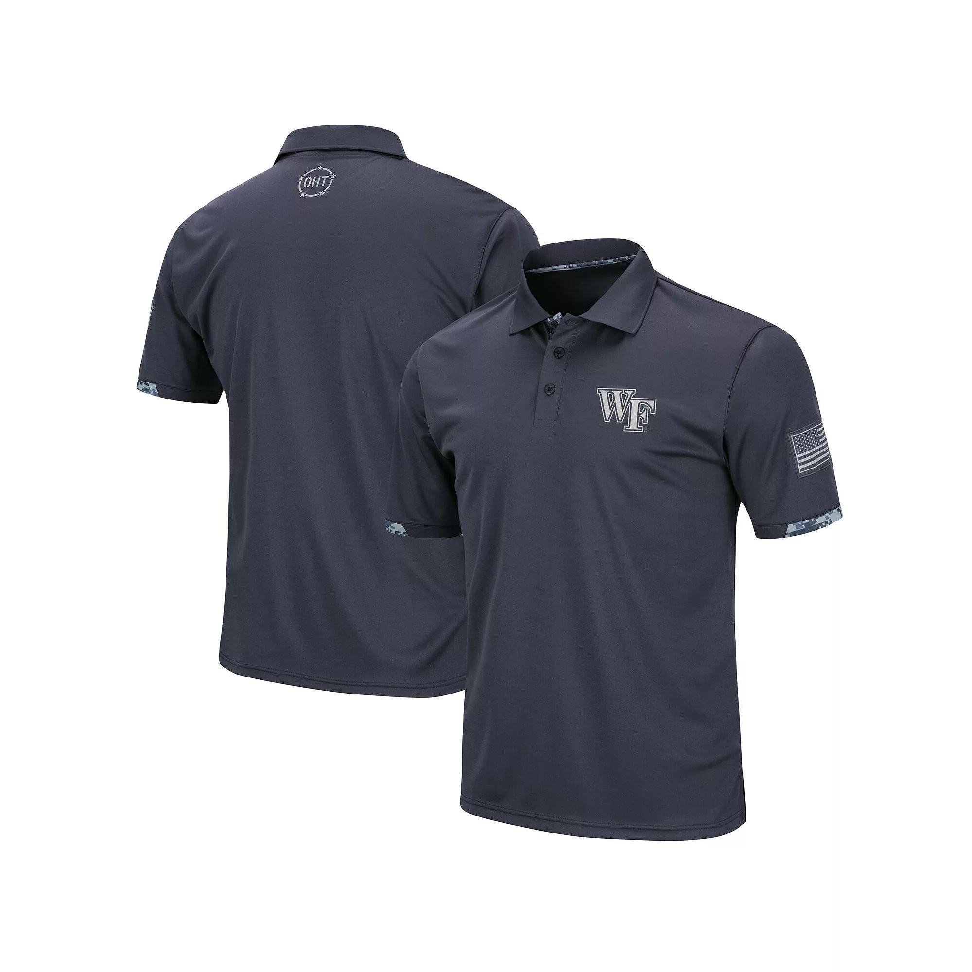 Men's Colosseum Charcoal Georgetown Hoyas OHT Military Appreciation Digital Camo Polo, Size: 3XL, Grg Charco Product Image
