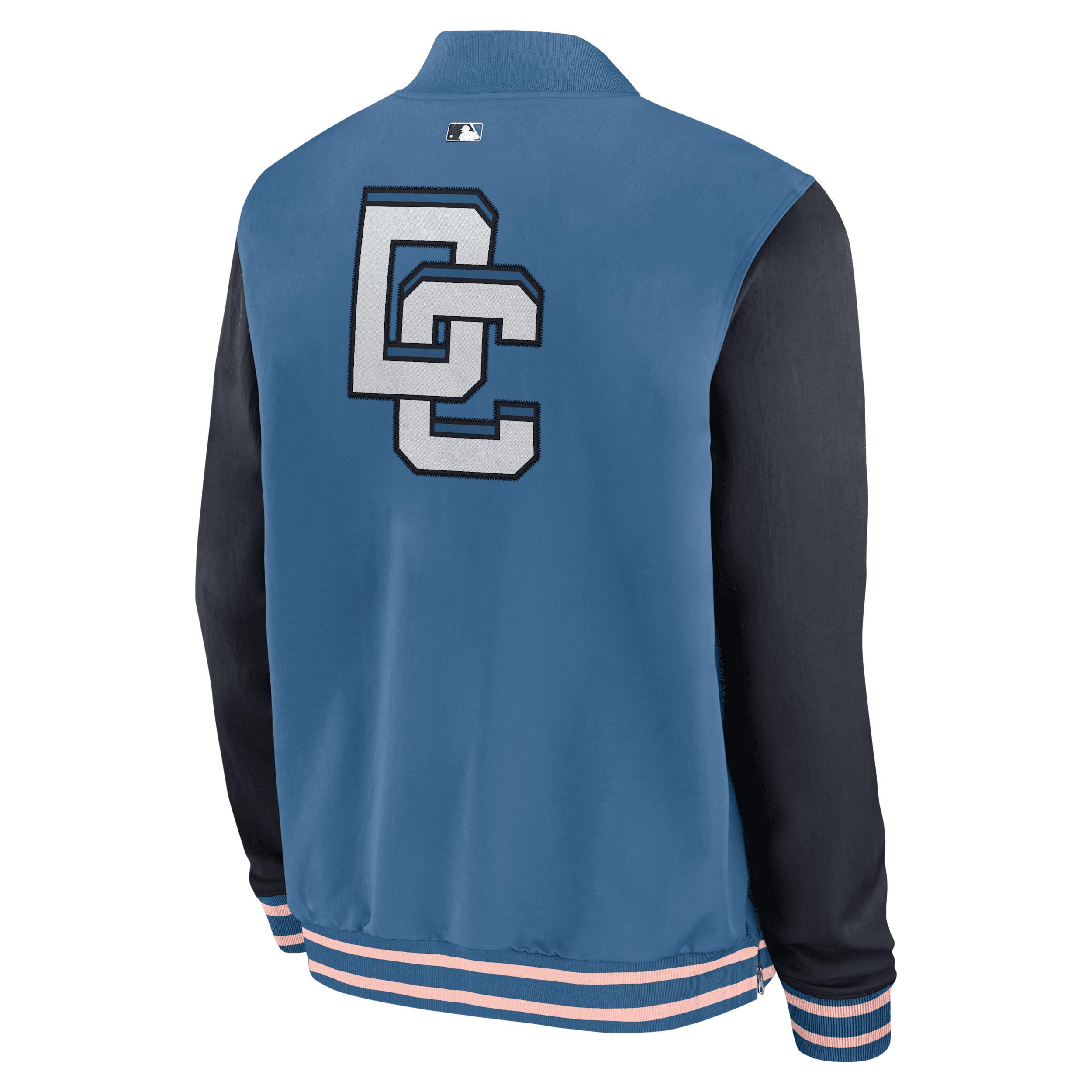 Washington Nationals Authentic Collection City Connect Men's Nike MLB Full-Zip Bomber Jacket Product Image