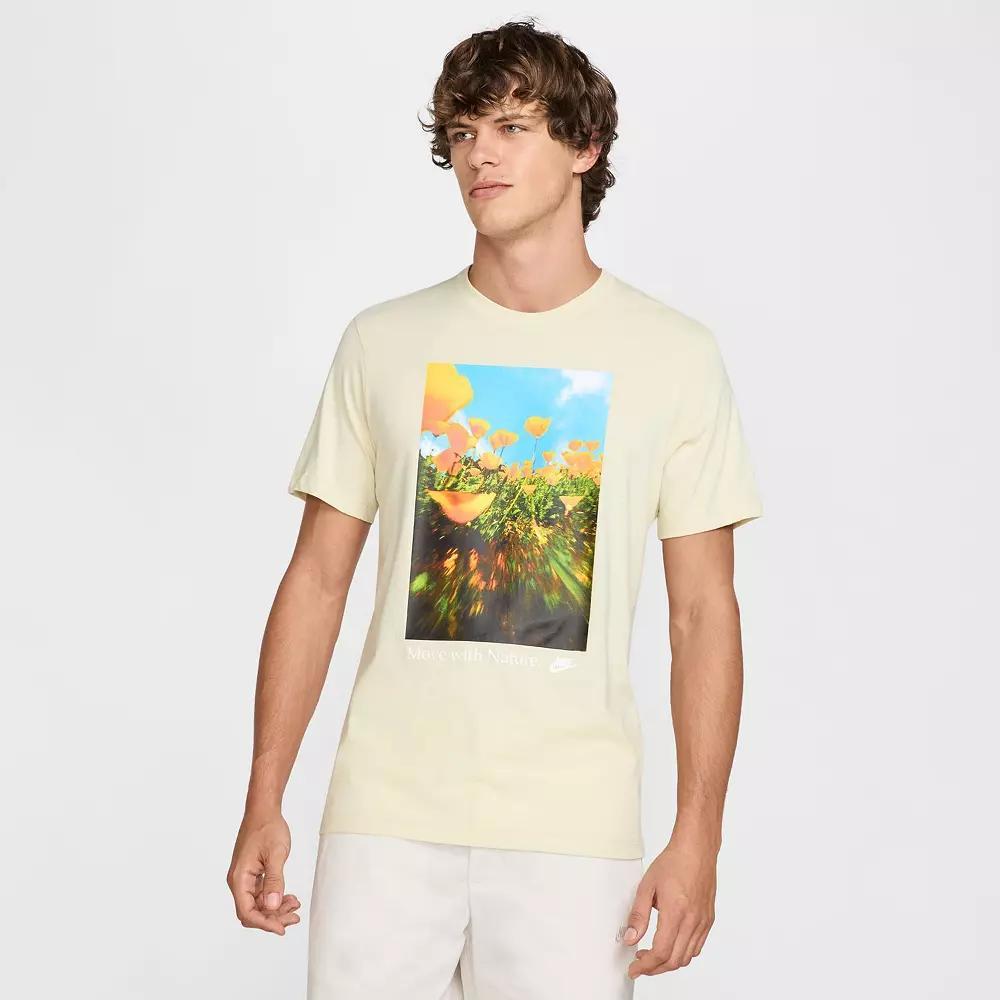 Men's Nike Move With Nature Sportswear Tee, Size: Medium, Light Green Product Image
