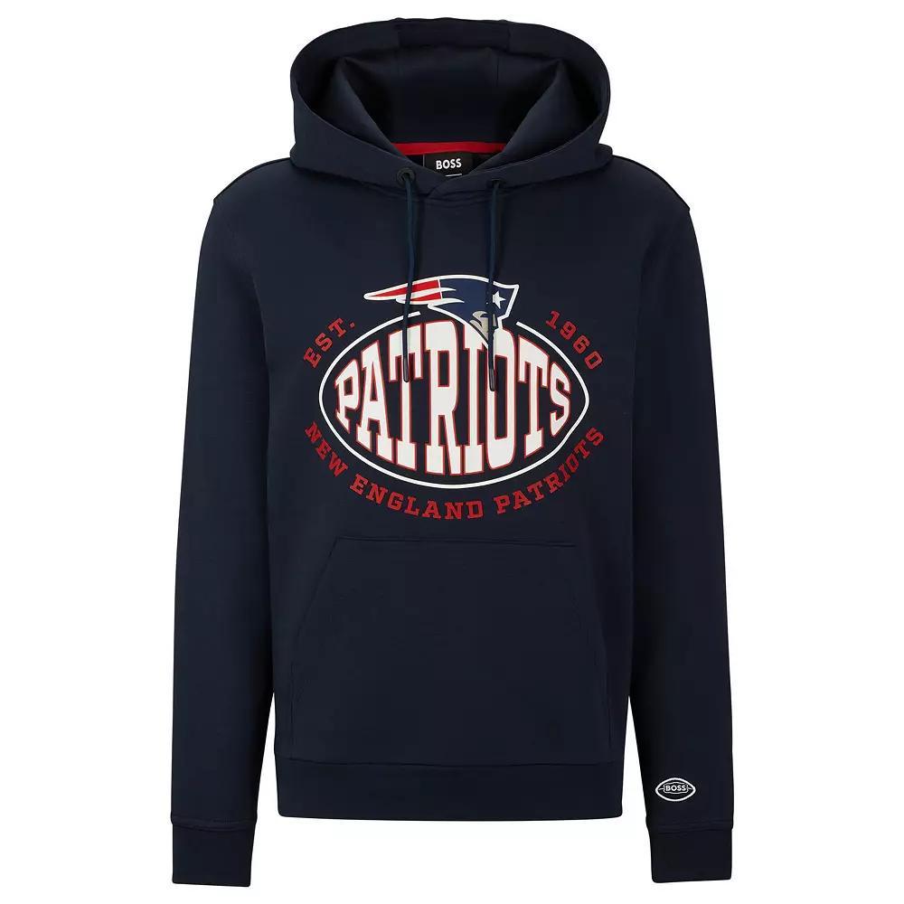 Men's BOSS X NFL  Black Minnesota Vikings Touchback Pullover Hoodie, Size: Medium Product Image