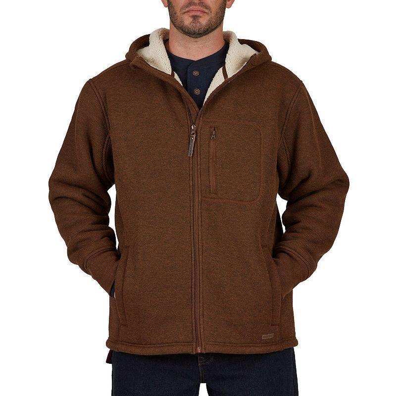 Mens Smiths Workwear Sherpa-Lined Hooded Thermal Shirt Jacket Grey Navy Product Image