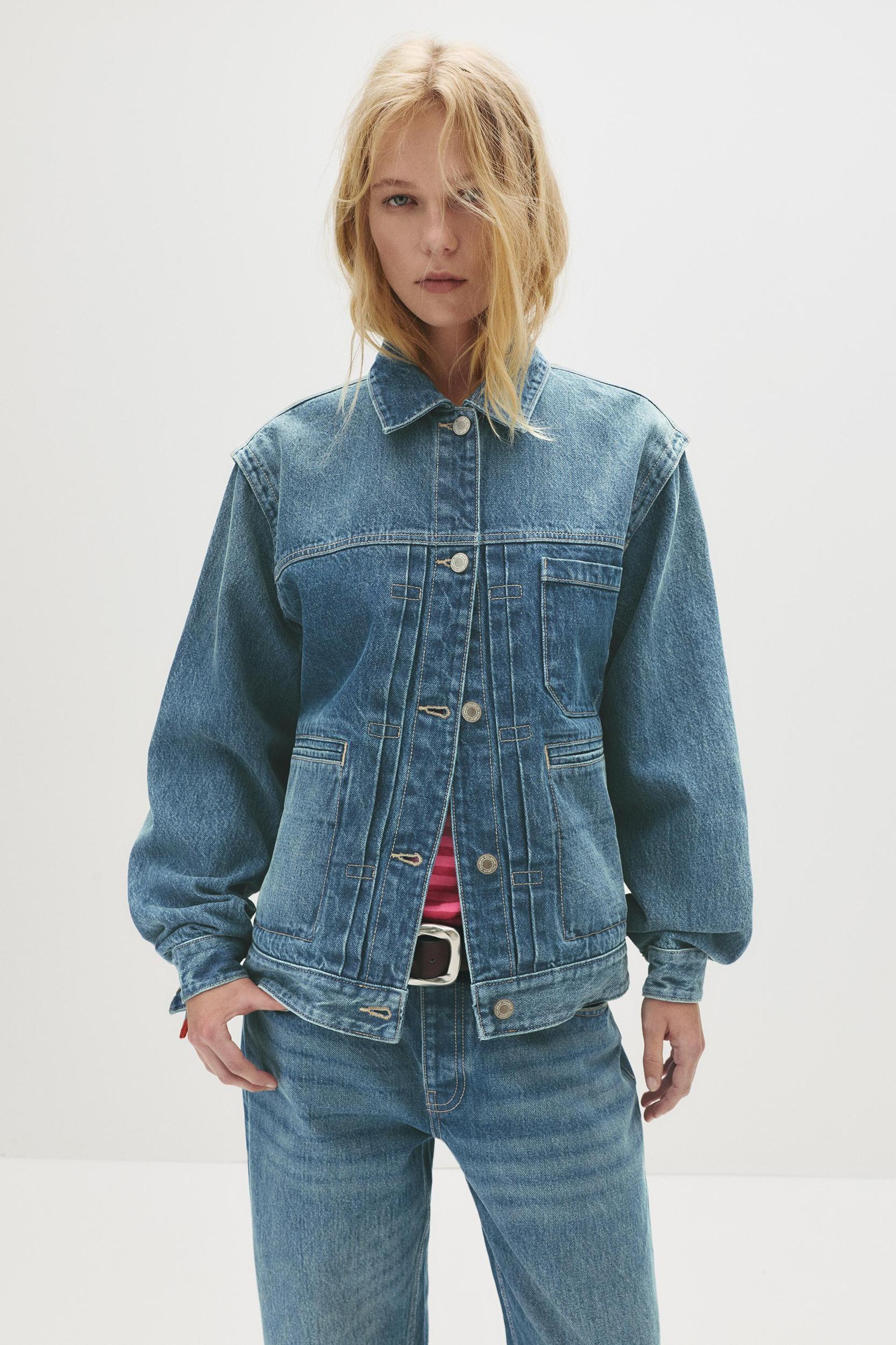 Denim trucker jacket Product Image