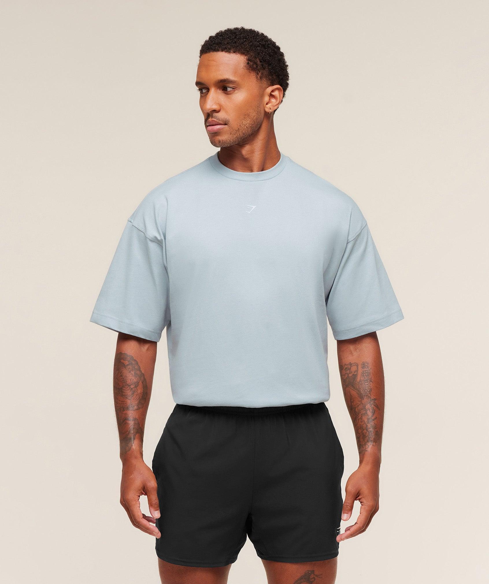 Gymshark GSCC T-Shirt - Smoke Blue Male Product Image