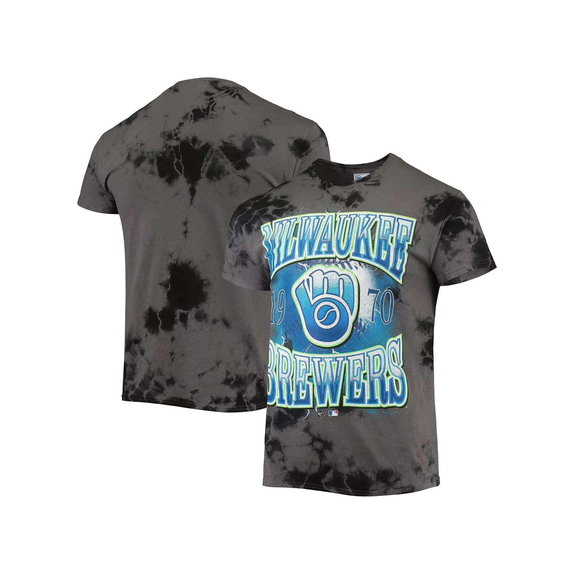 Men's '47 Charcoal Milwaukee Brewers Wonder Boy Vintage Tubular T-Shirt, Size: XL Product Image